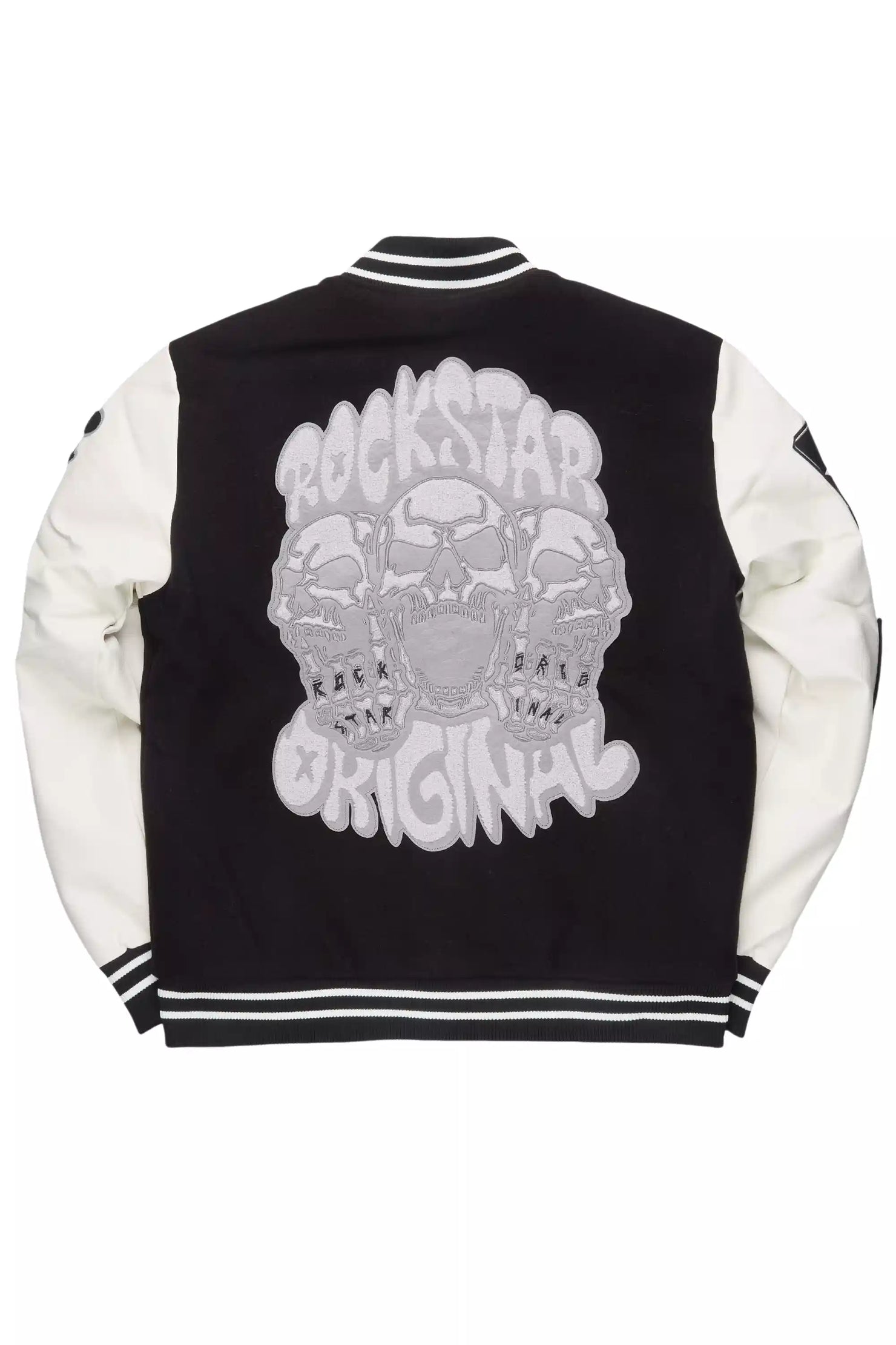 Vidar Black/White Varsity Jacket