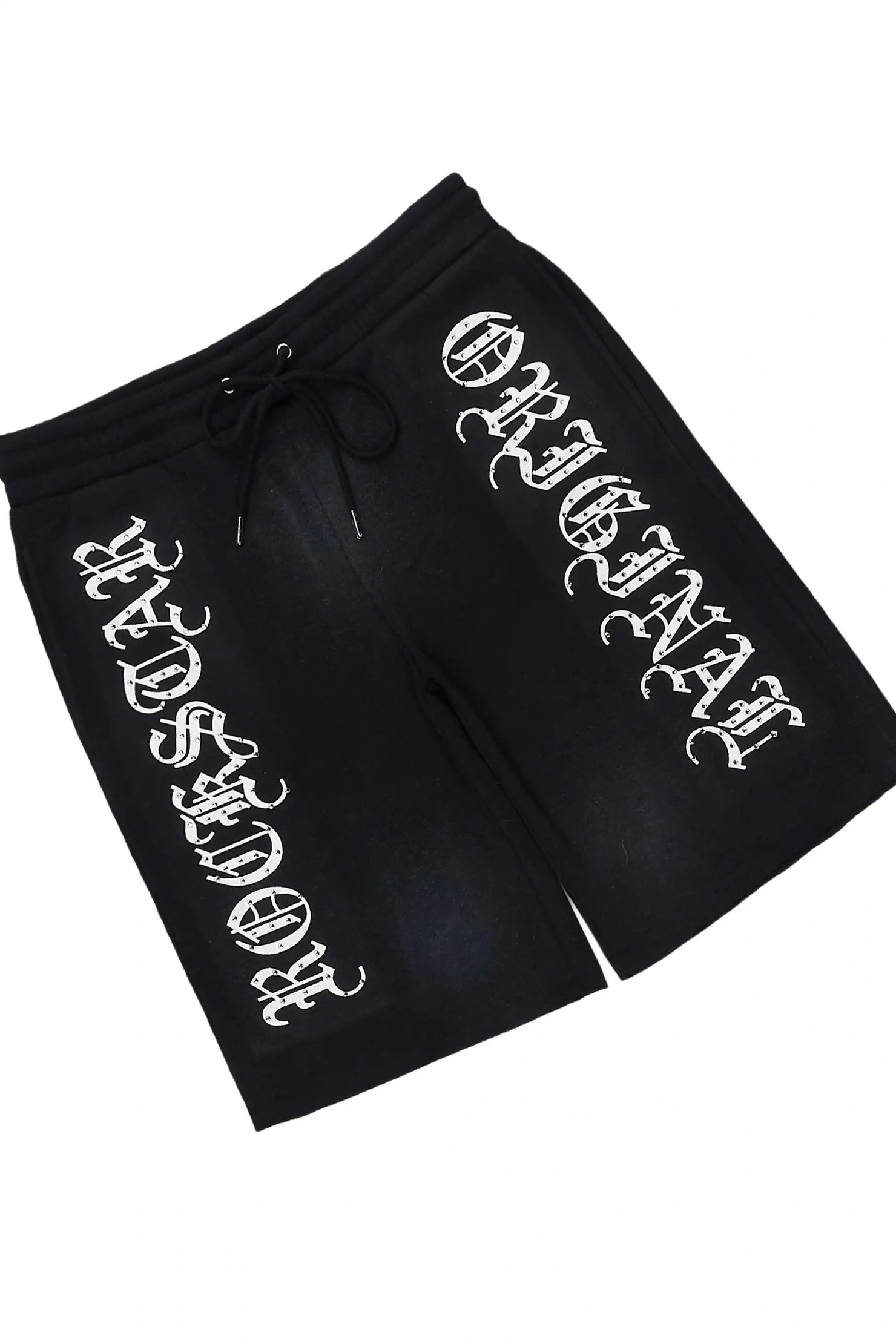 Dazzle Black Rhinestone T-Shirt/Short Set