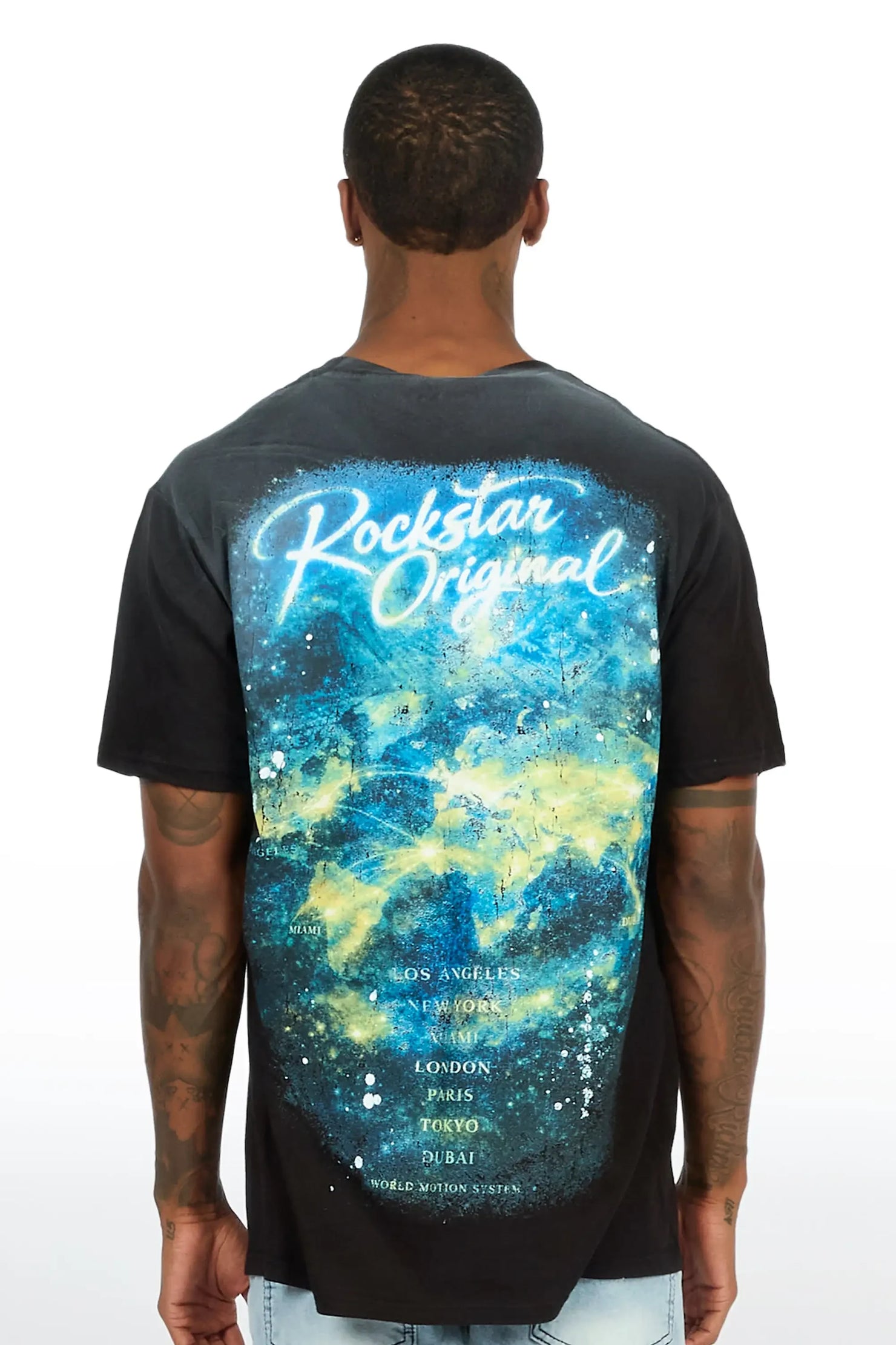 Contreras Black Oversized Graphic T-Shirt