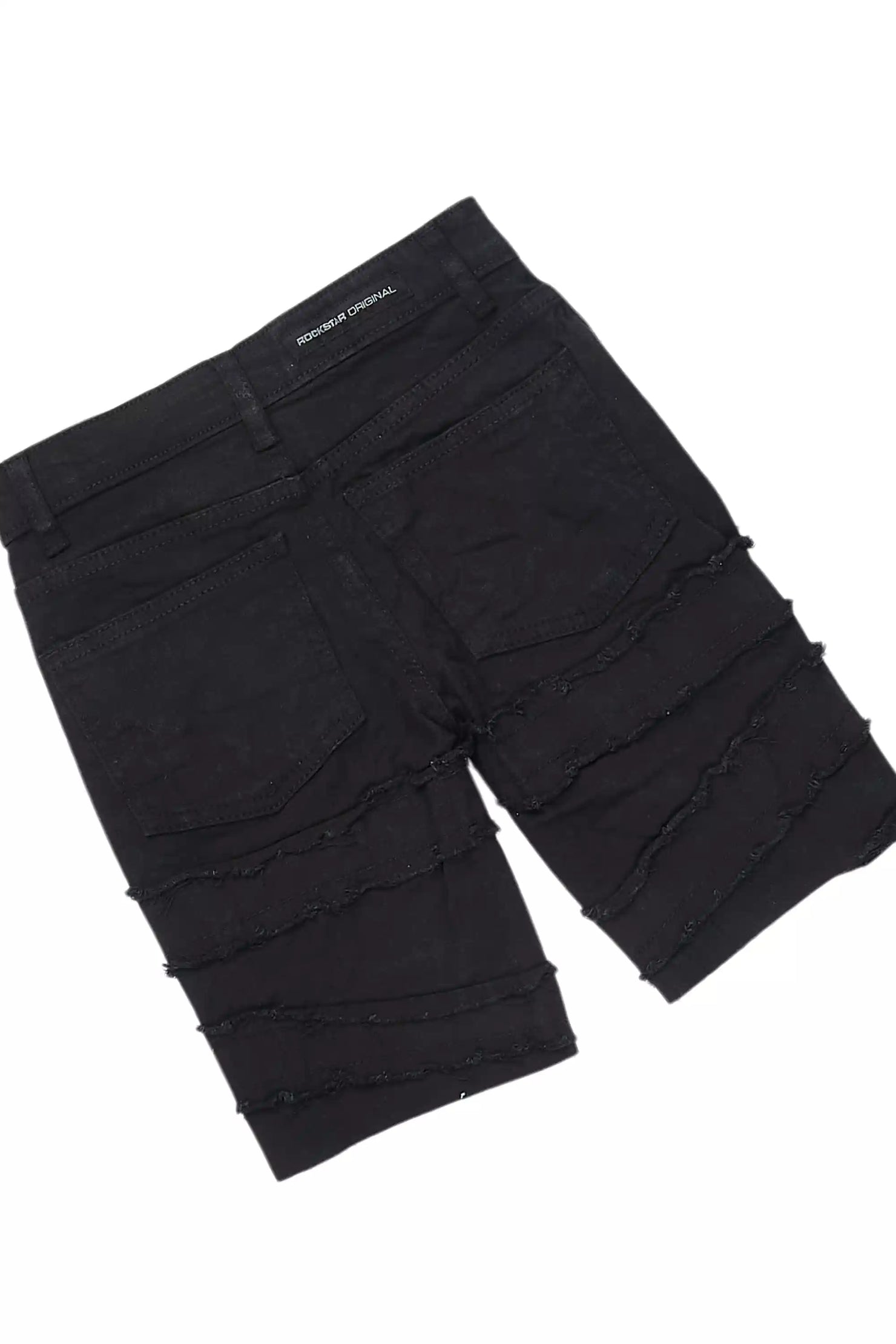 Boys Koen Black/White T-Shirt/Denim Short Set