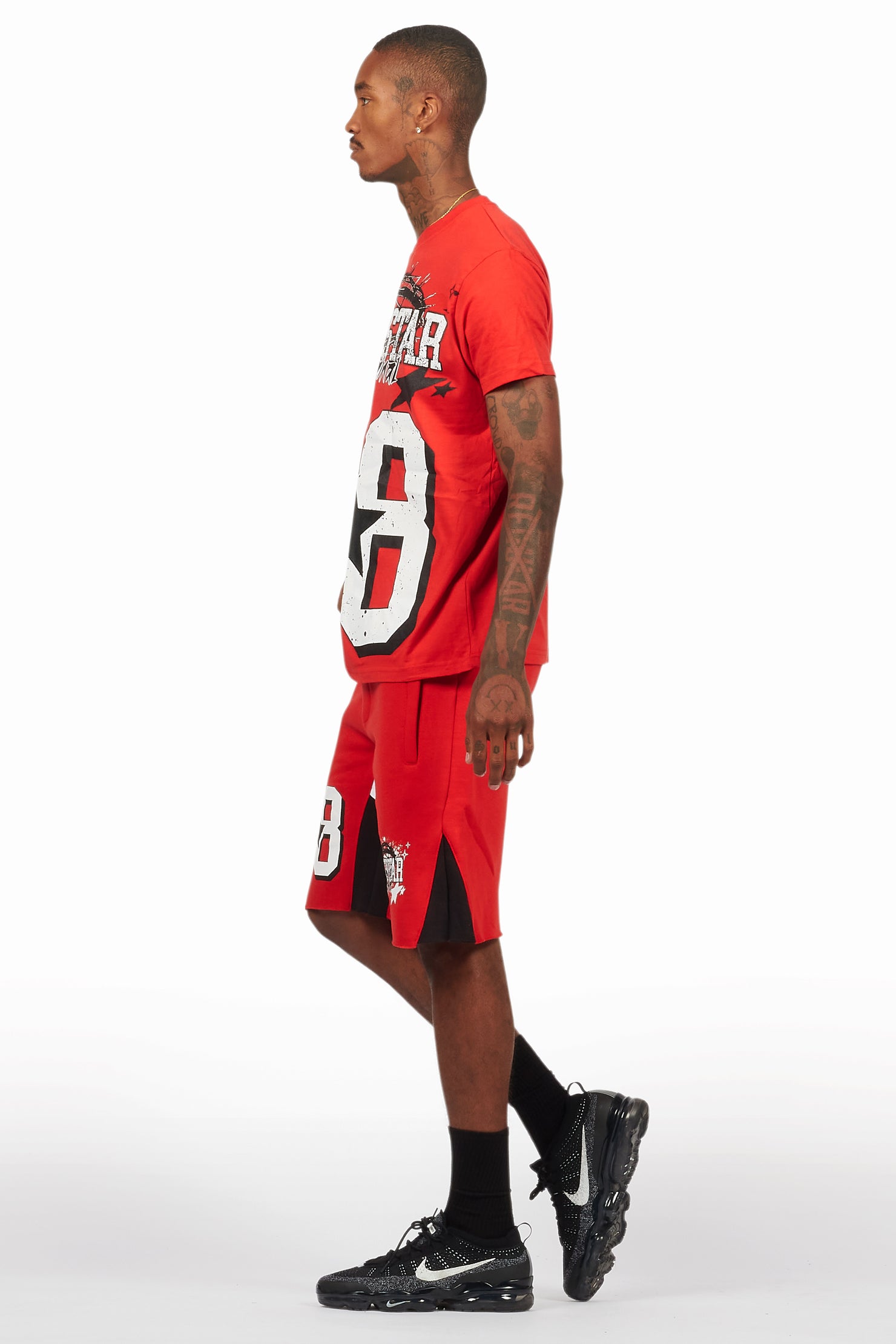 Allstar Red/White T-Shirt Short Set
