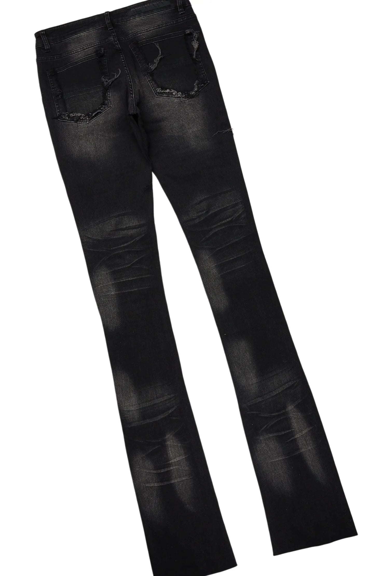 Quito Black Oversized T-Shirt/Super Stacked Flare Jean Bundle