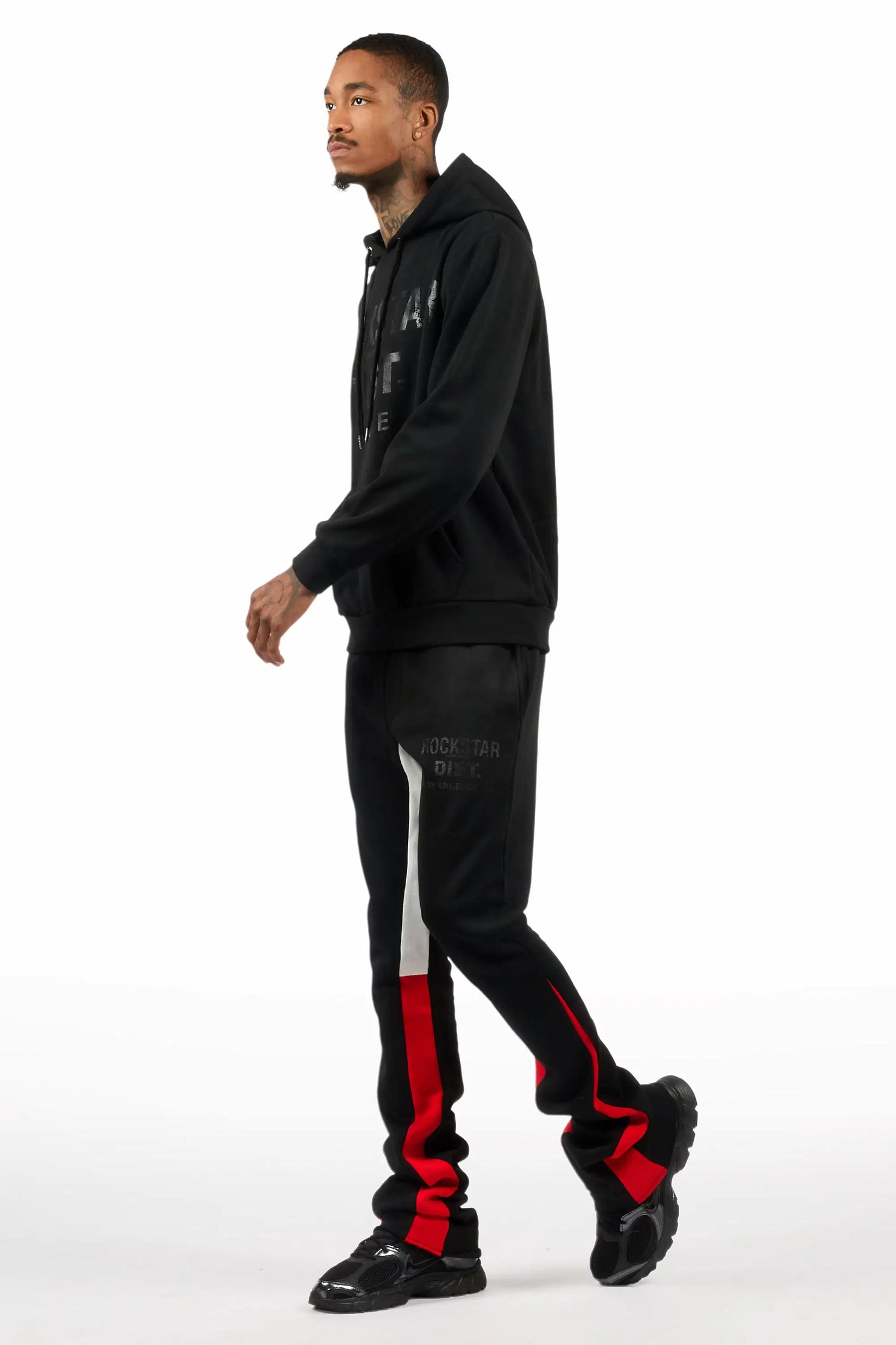 Lake Black/Black Hoodie/Stacked Flare Track Set