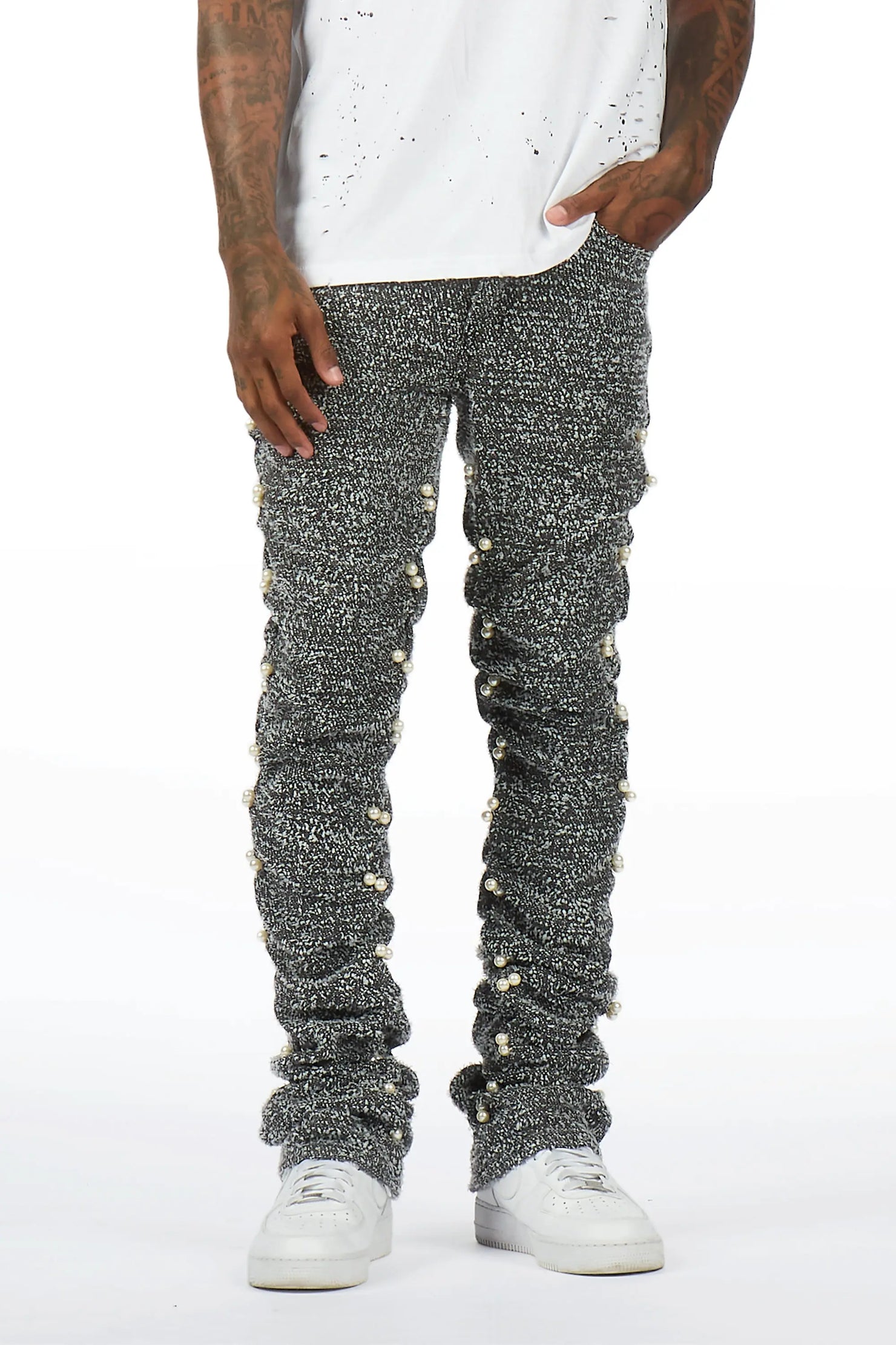 Shae Black Pearl Stacked Fit Jean