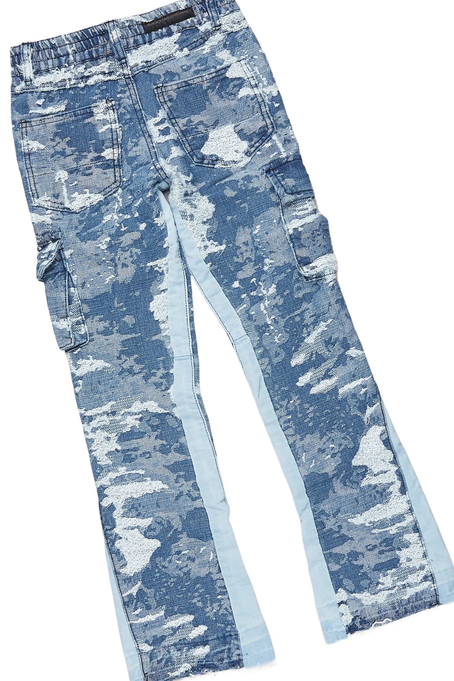 Boys Yooz Grey Hoodie/Stacked Flare Jean Set