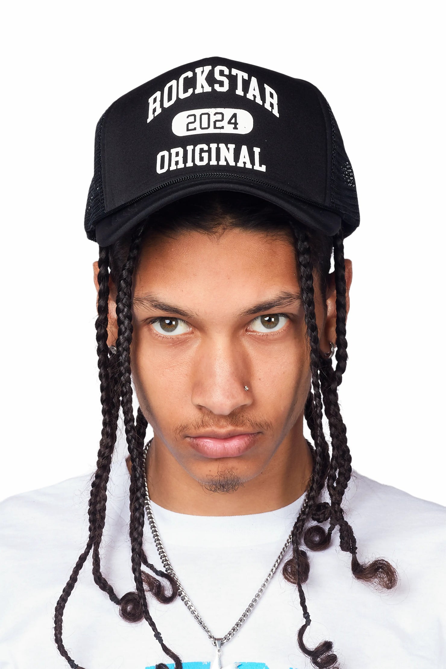 Fathi Black Graphic Trucker Hat