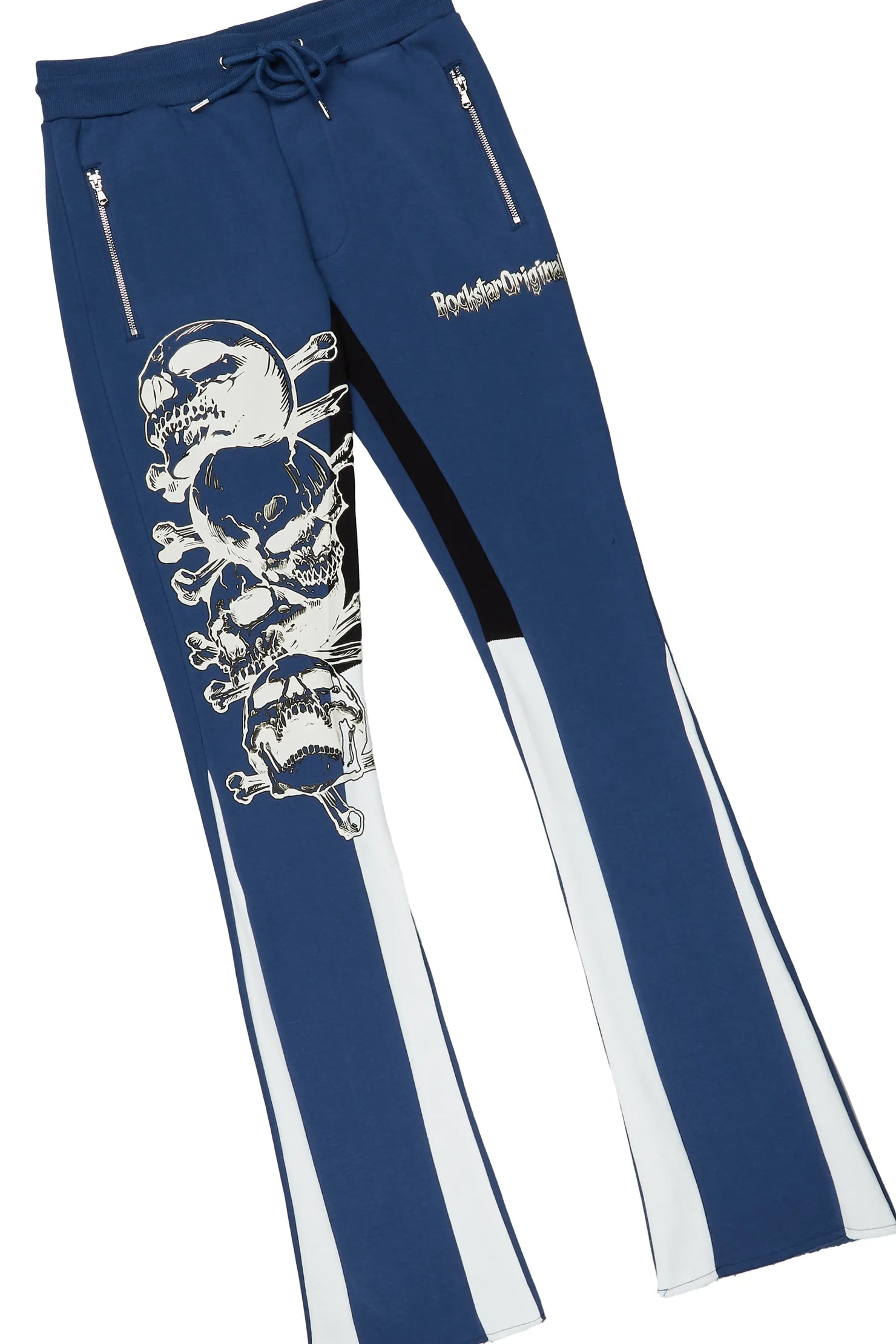 Tabor Navy Graphic Hoodie/Stacked Flare Pant Track Set