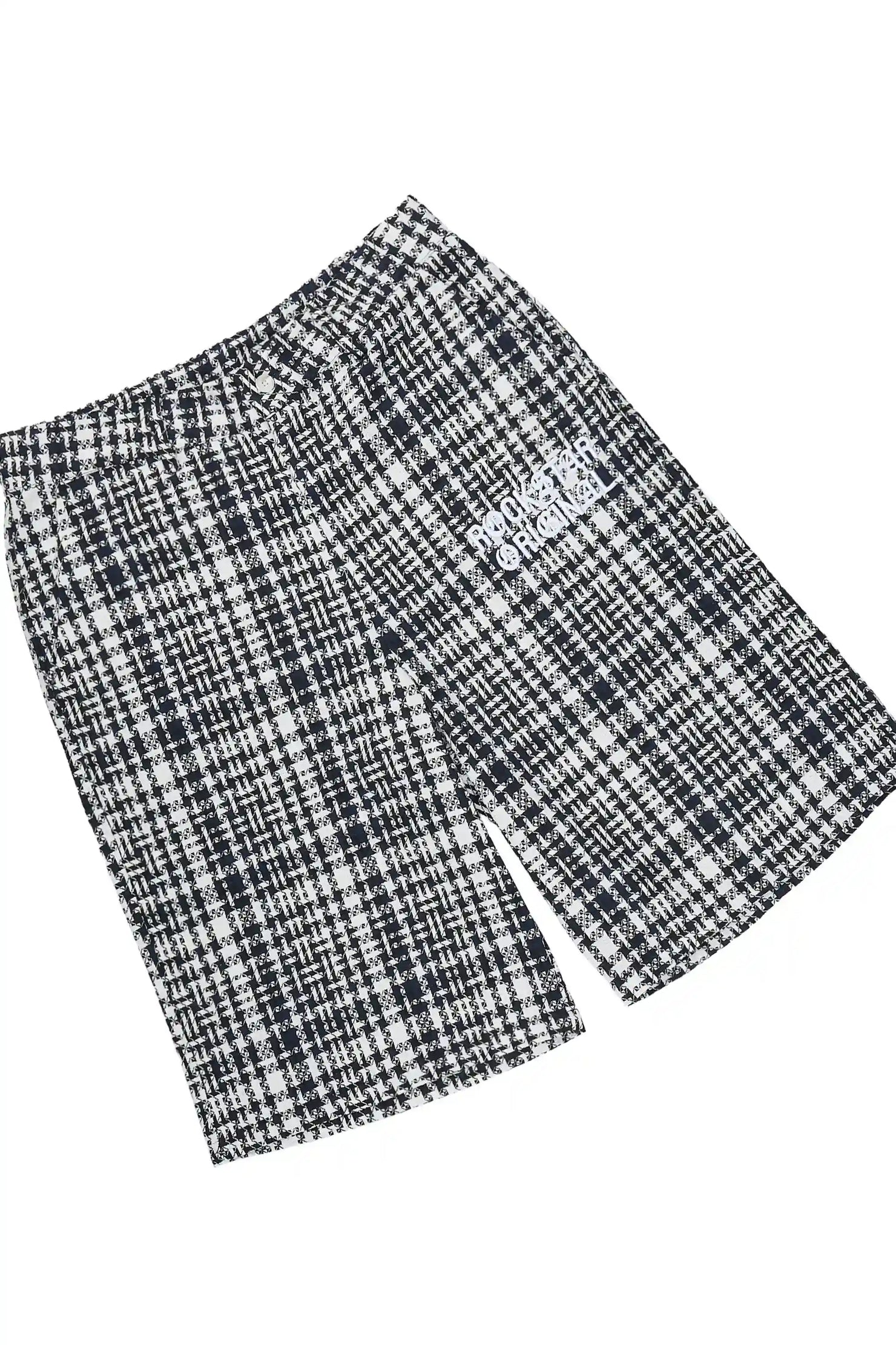 Kashton Black Button Down Shirt/Jort Set