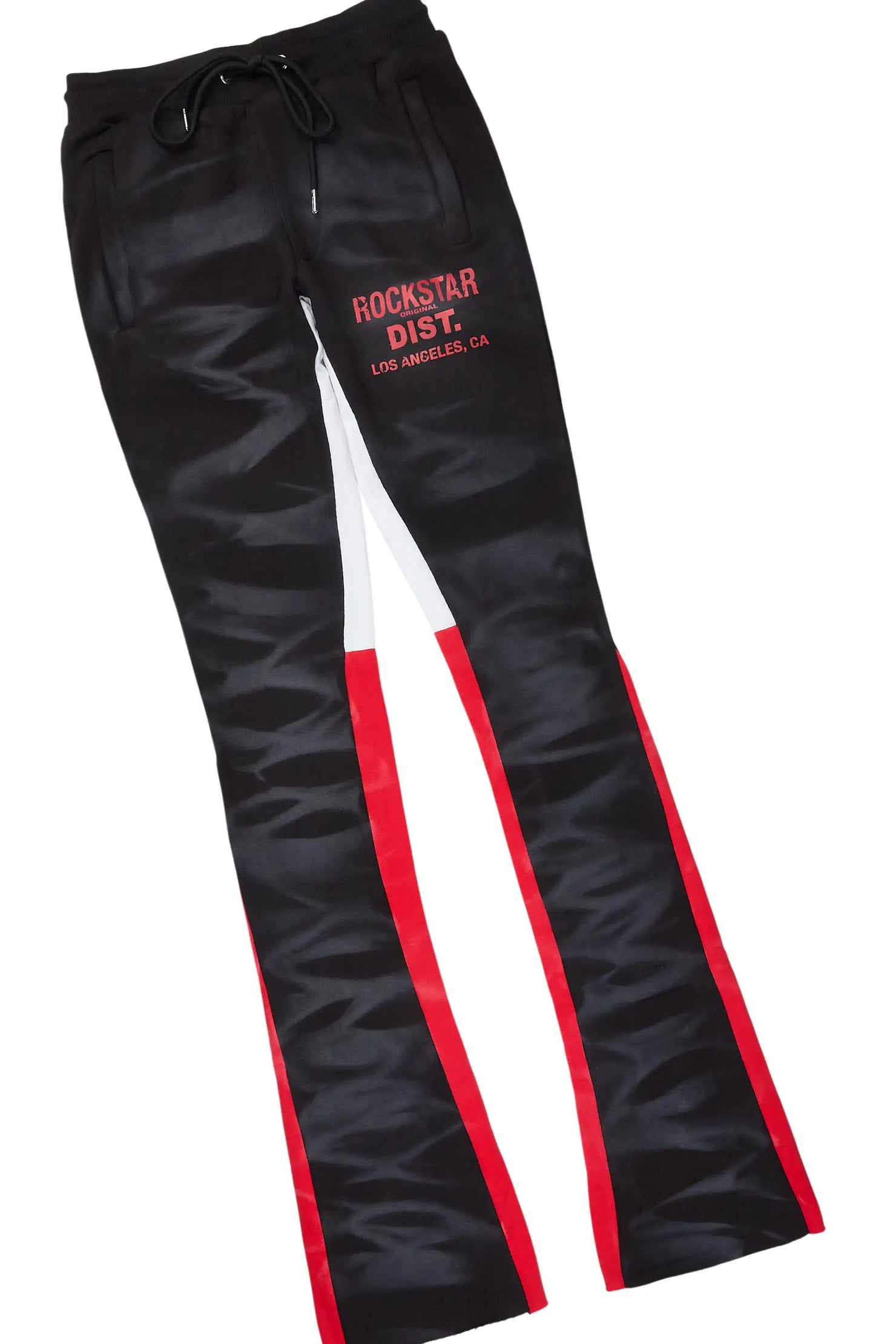 Nelly Black Spray Wash Hoodie Stacked Flare Track Set