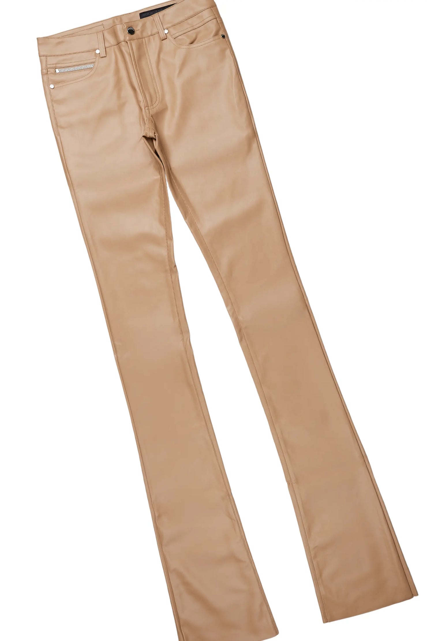 Lake Black T-Shirt & Ricky Tan PU Super Stacked Jean Bundle