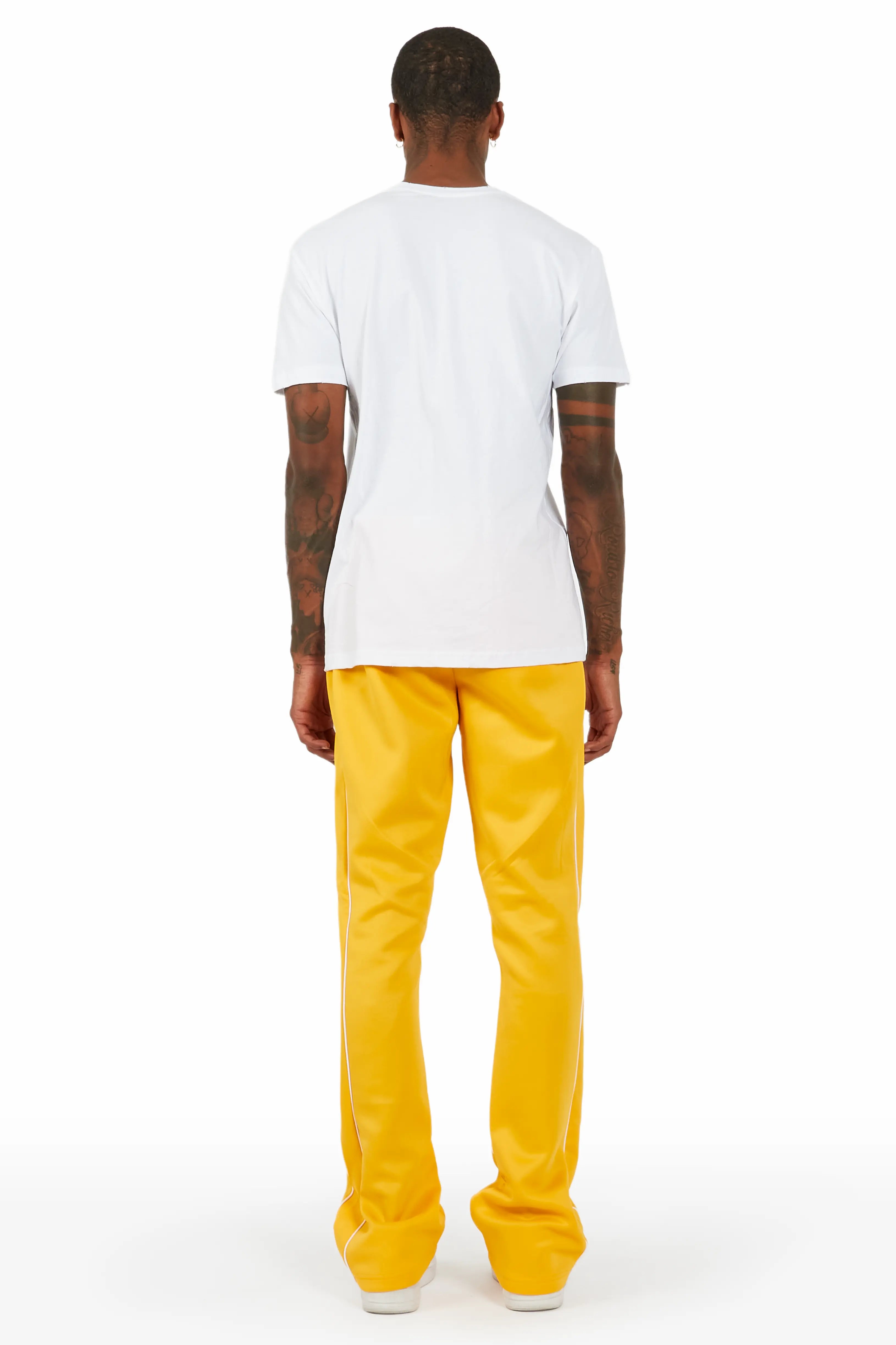 Jaco Yellow Stacked Flare Pant