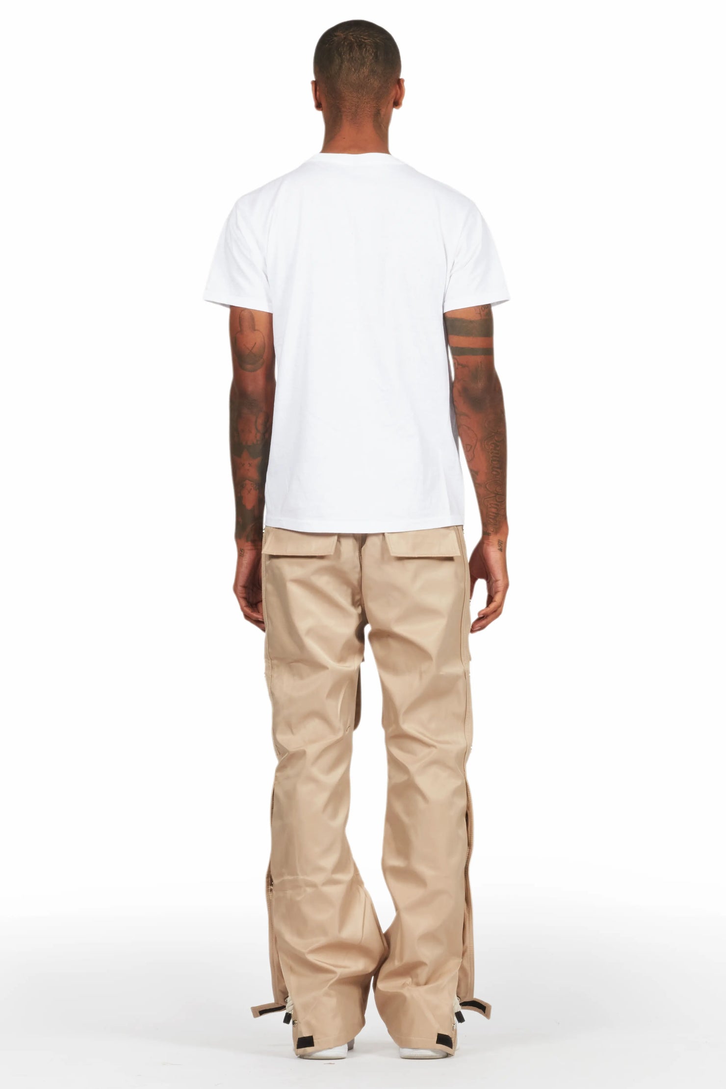 Yuri Beige Nylon Pants