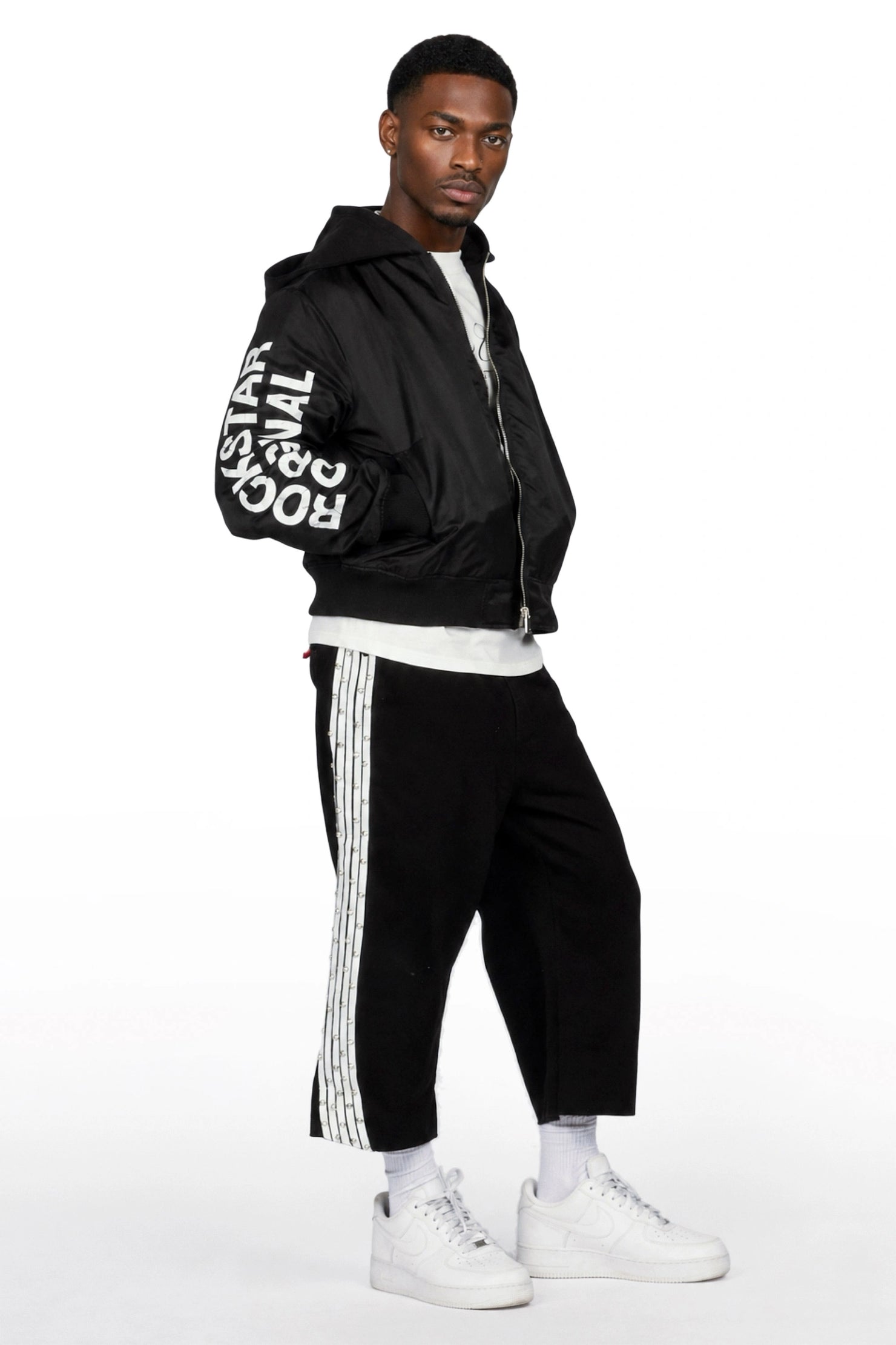 Zayven Black Extra Long Jort