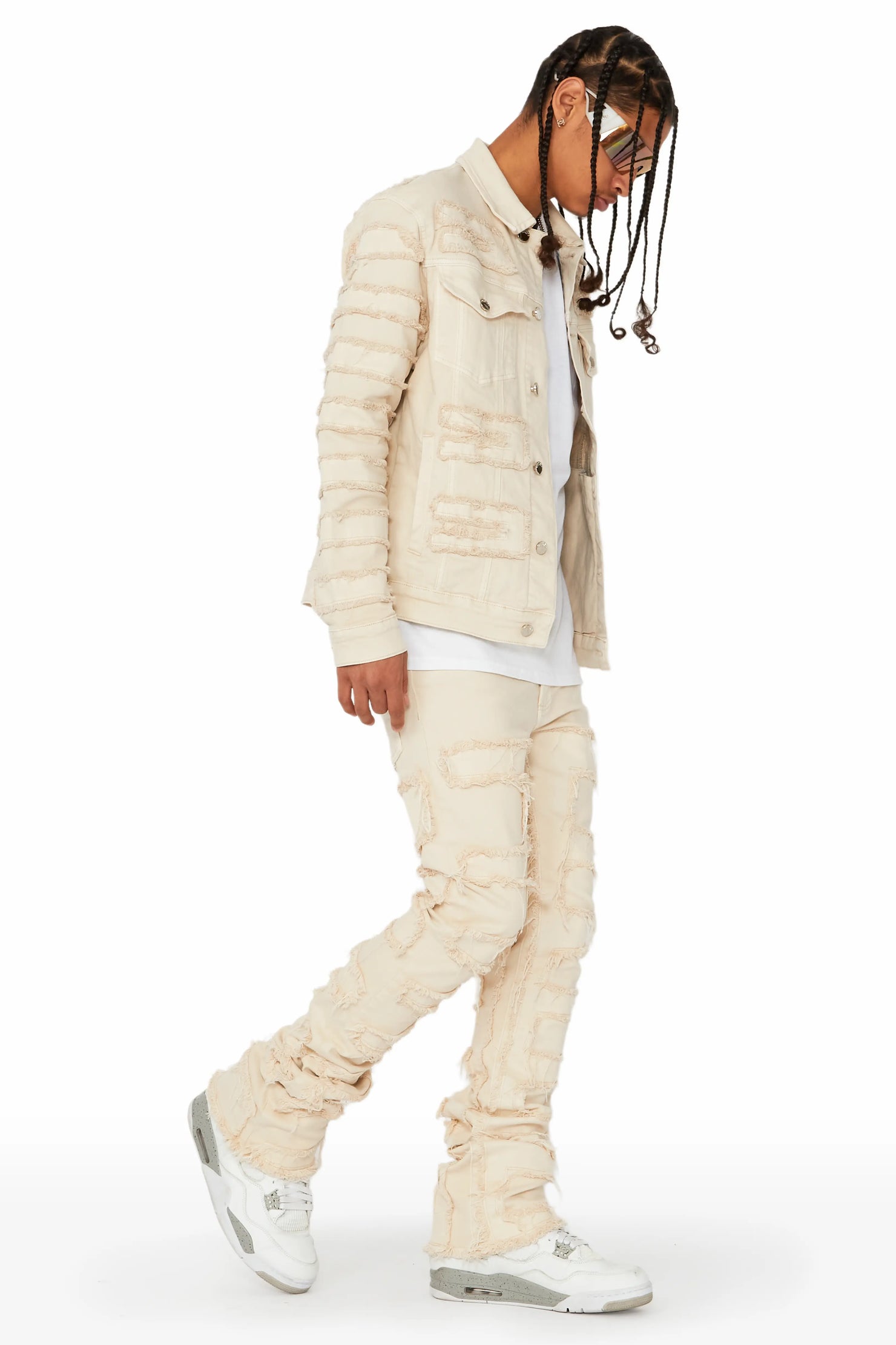 Shake Beige Denim Jacket