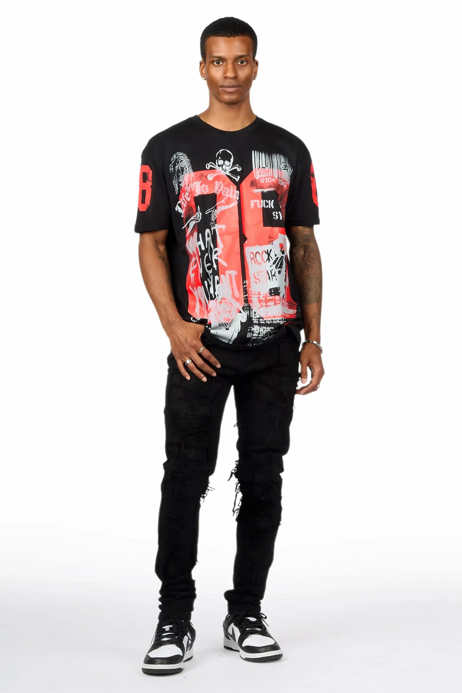 Grill 3.0 Black Oversized Graphic T-Shirt