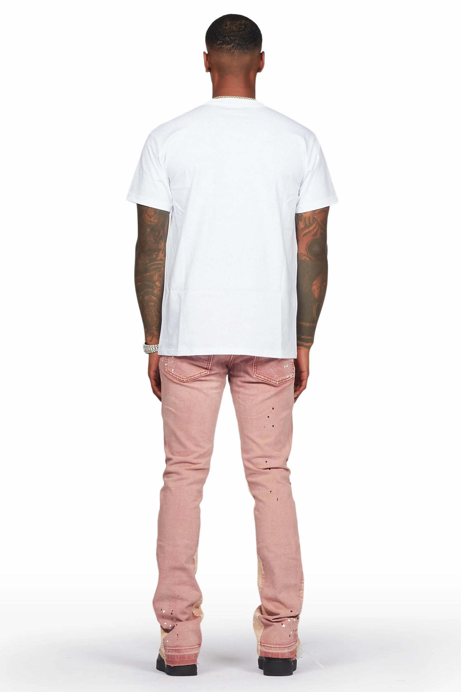 Quetzel Vintage Red Stacked Flare Jean