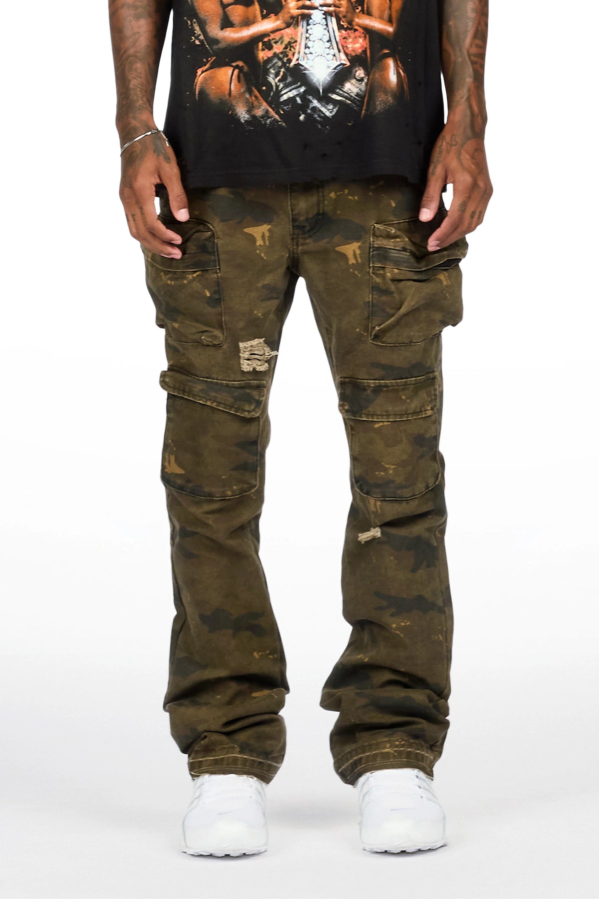 Savion Camo Stacked Jean