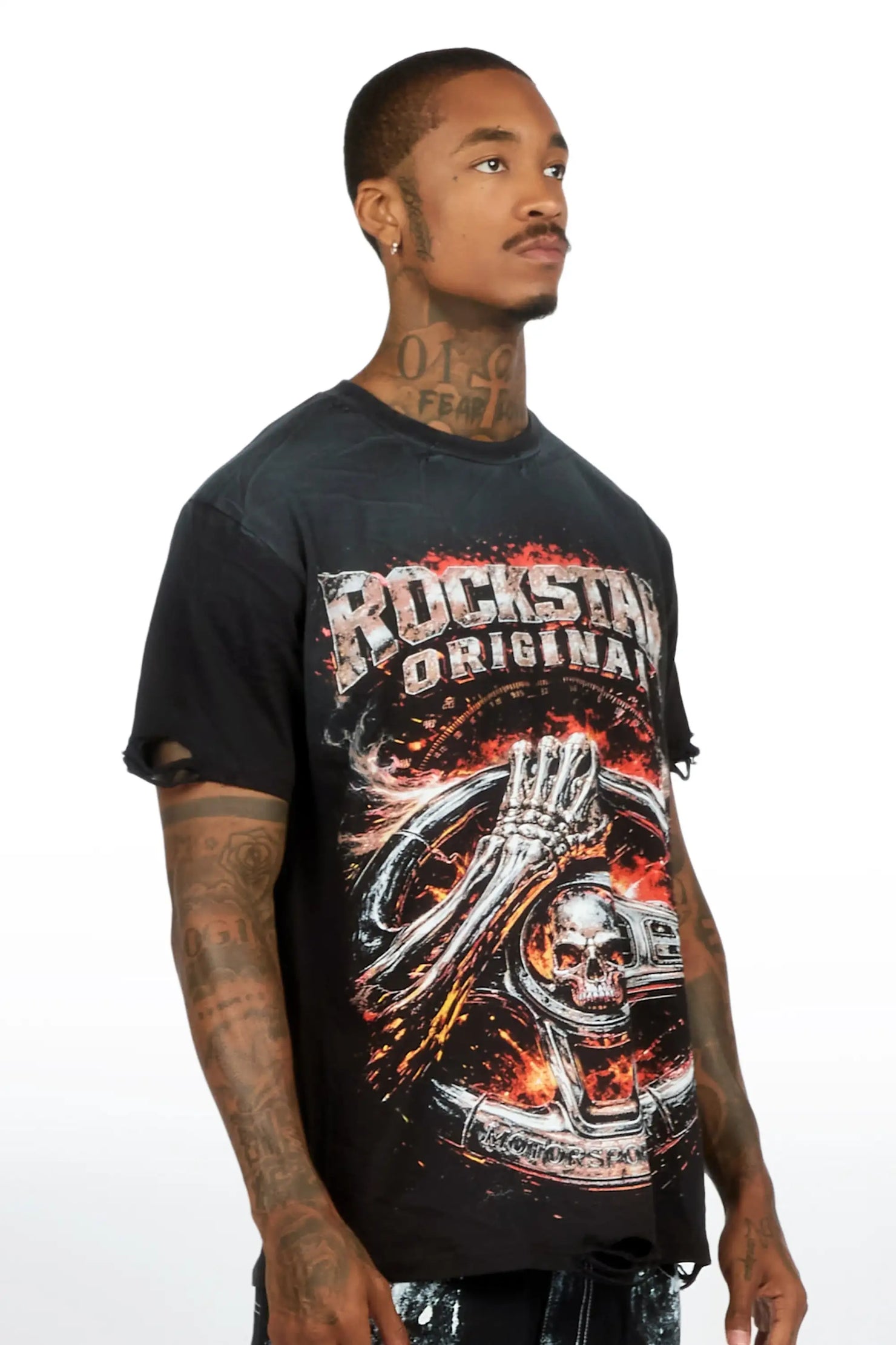 McClain Black Oversized Graphic T-Shirt