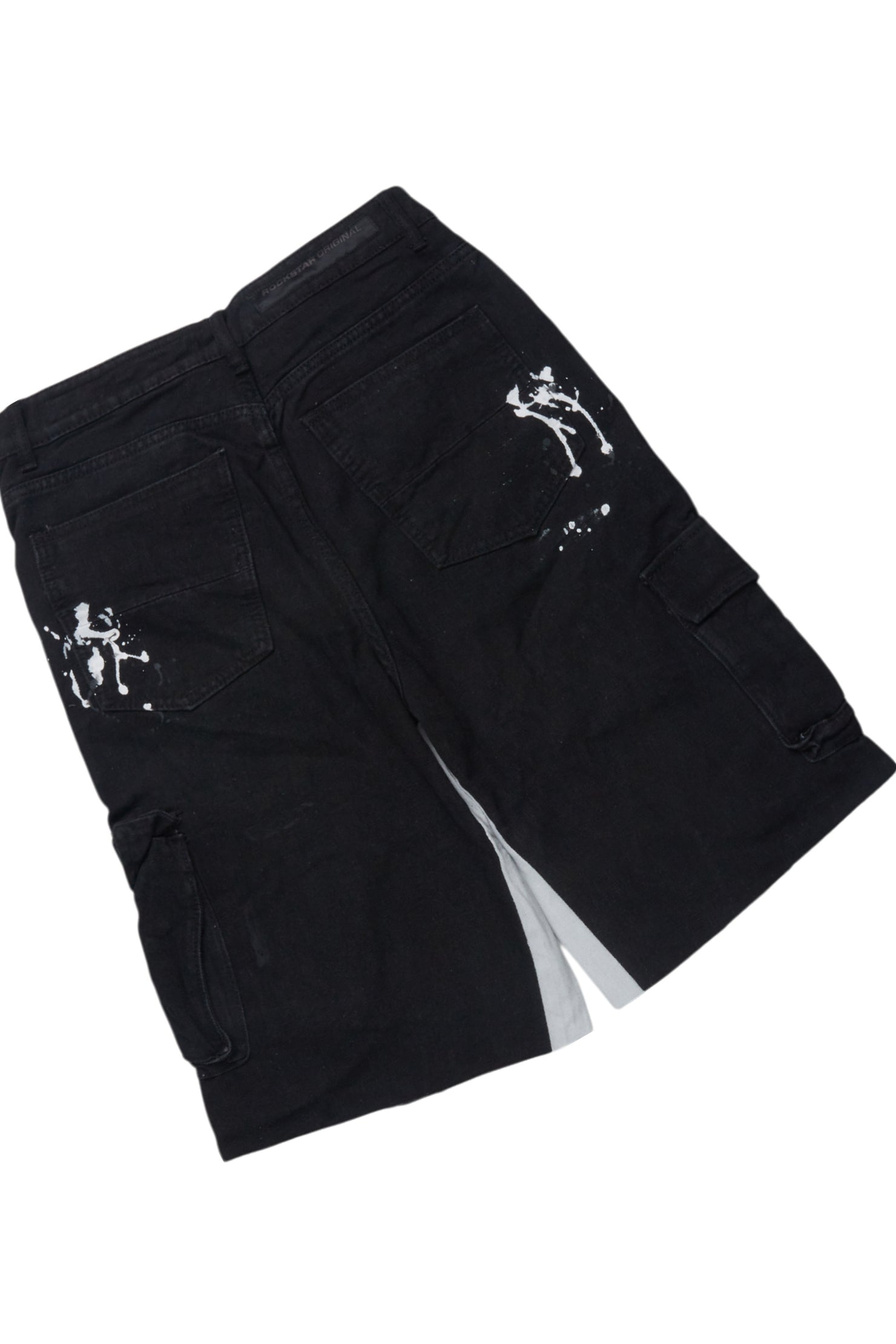 Bubble Black/White T-Shirt/Denim Short Set