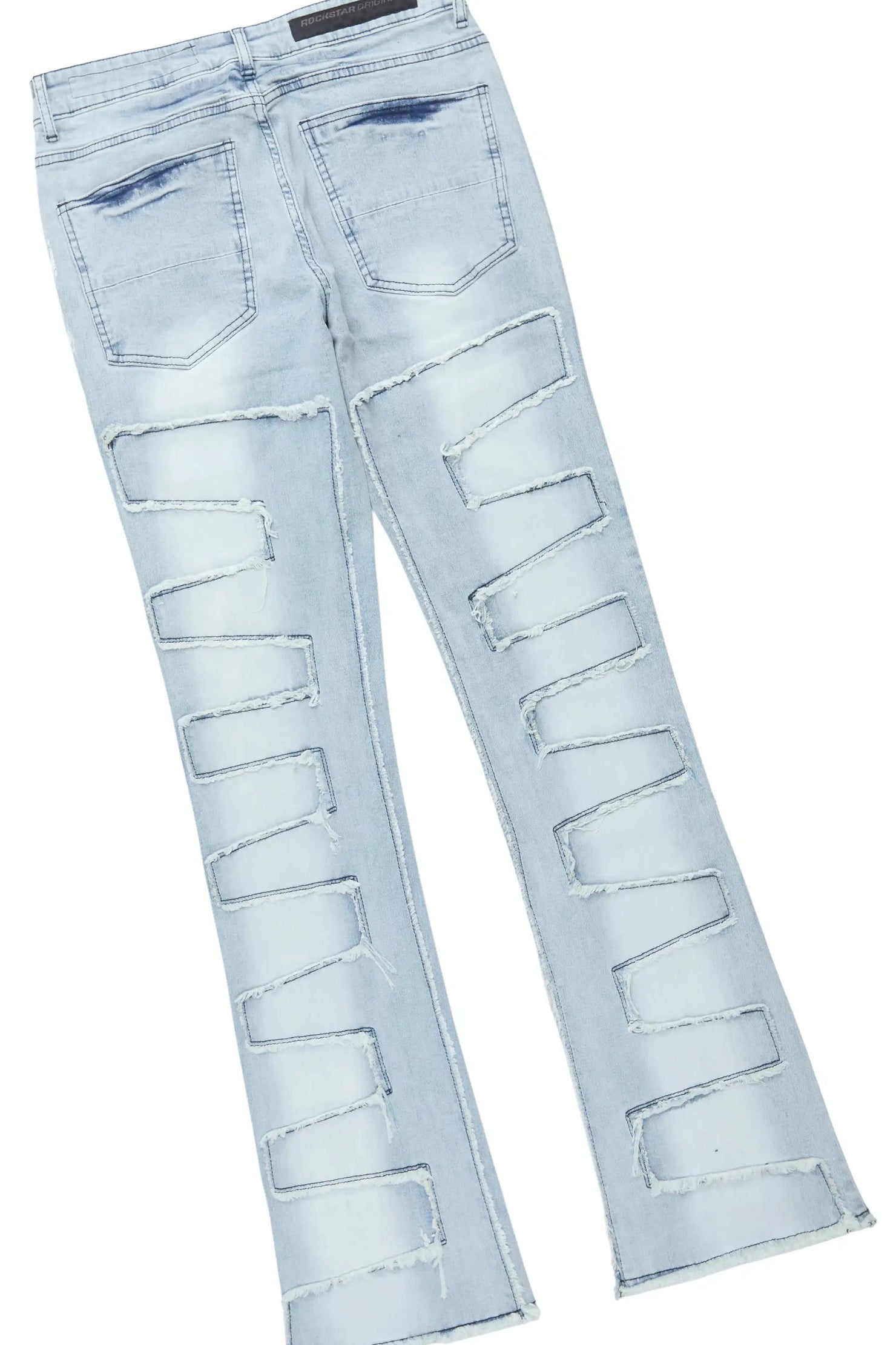 Saxon Royal/Blue Hoodie/Stacked Flare Jean Set