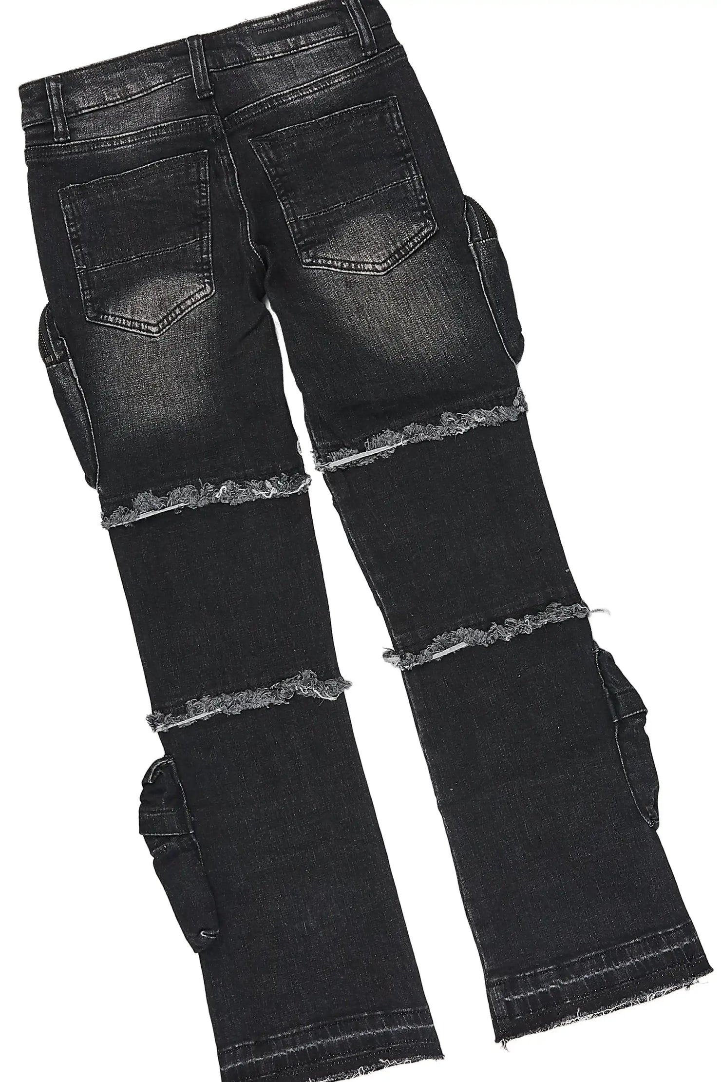 Girls Effigia Light Pink/Dark Grey T-Shirt Stacked Jean Set