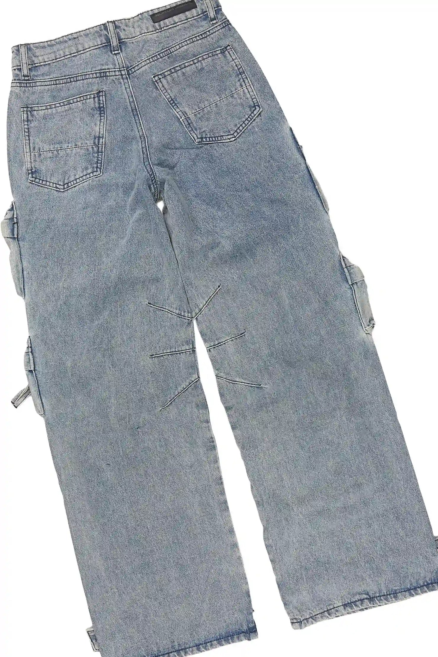 Boys Jhacor White/Blue Long Sleeve T-Shirt Baggy Jean Set