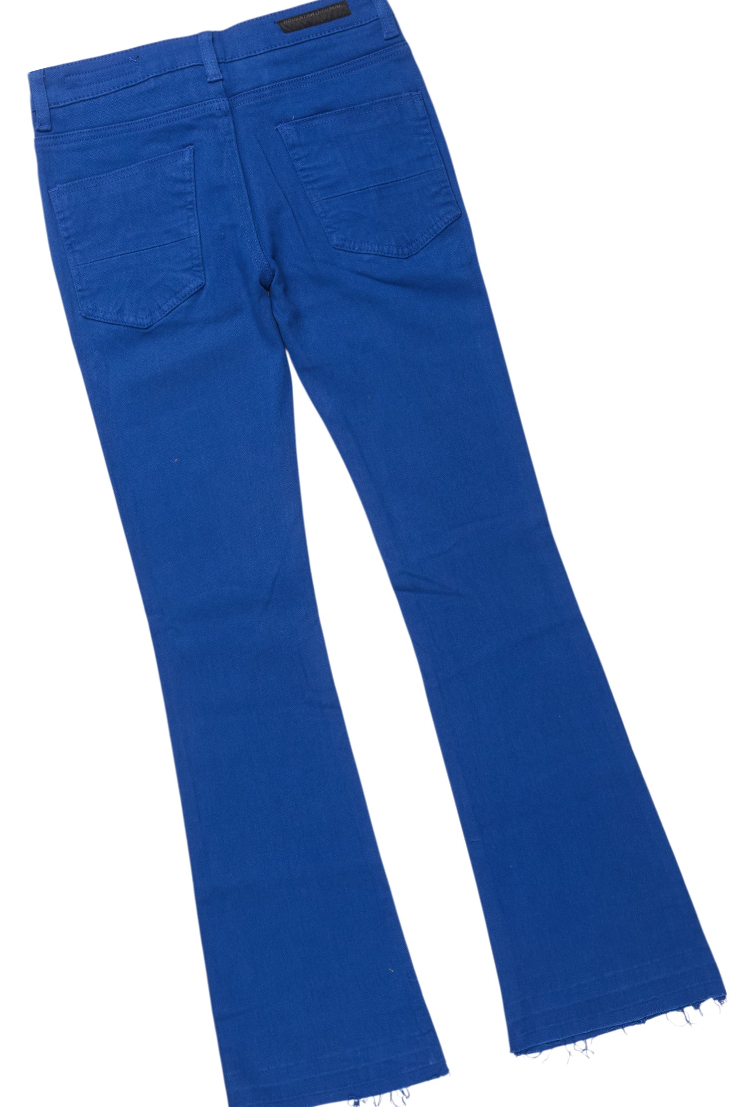 Boys Sana Royal Blue T-Shirt/Dag Stacked Flare Jean Set