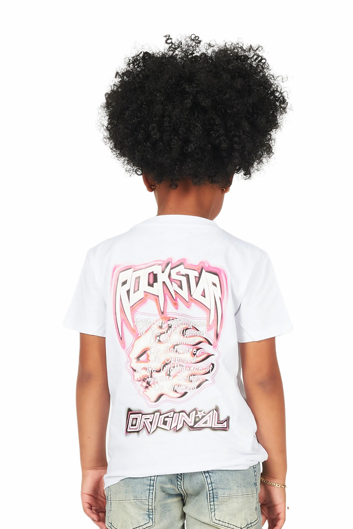 Girls Karasi White Graphic T-Shirt