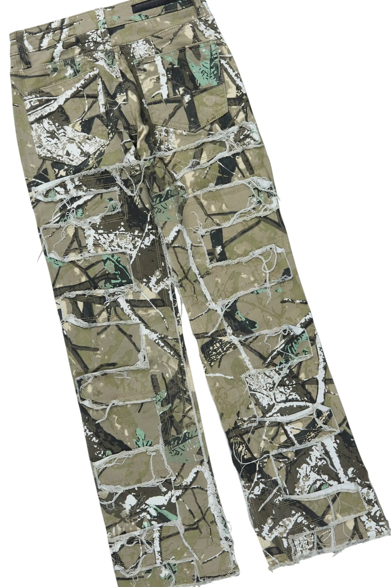 Boys All Eyes Orange Hoodie & Shake Tree Camo Stacked Jean Set