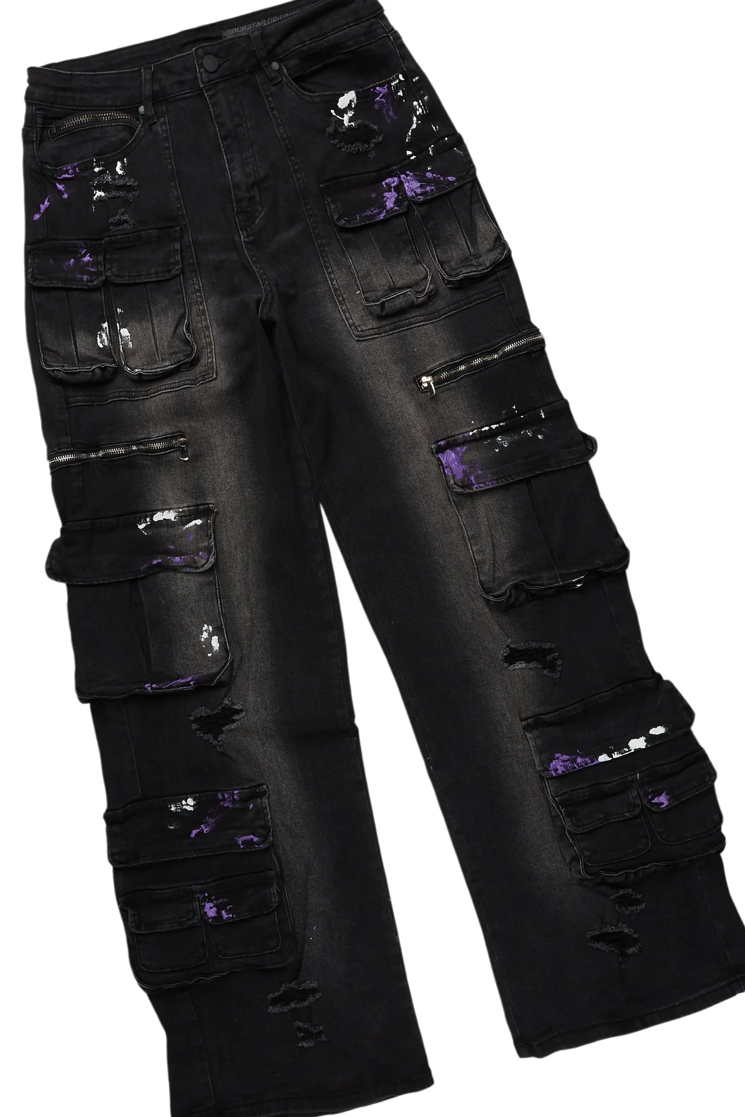 Fields Black/Purple Double Layer T-Shirt & Zorig Baggy Fit Jean Bundle