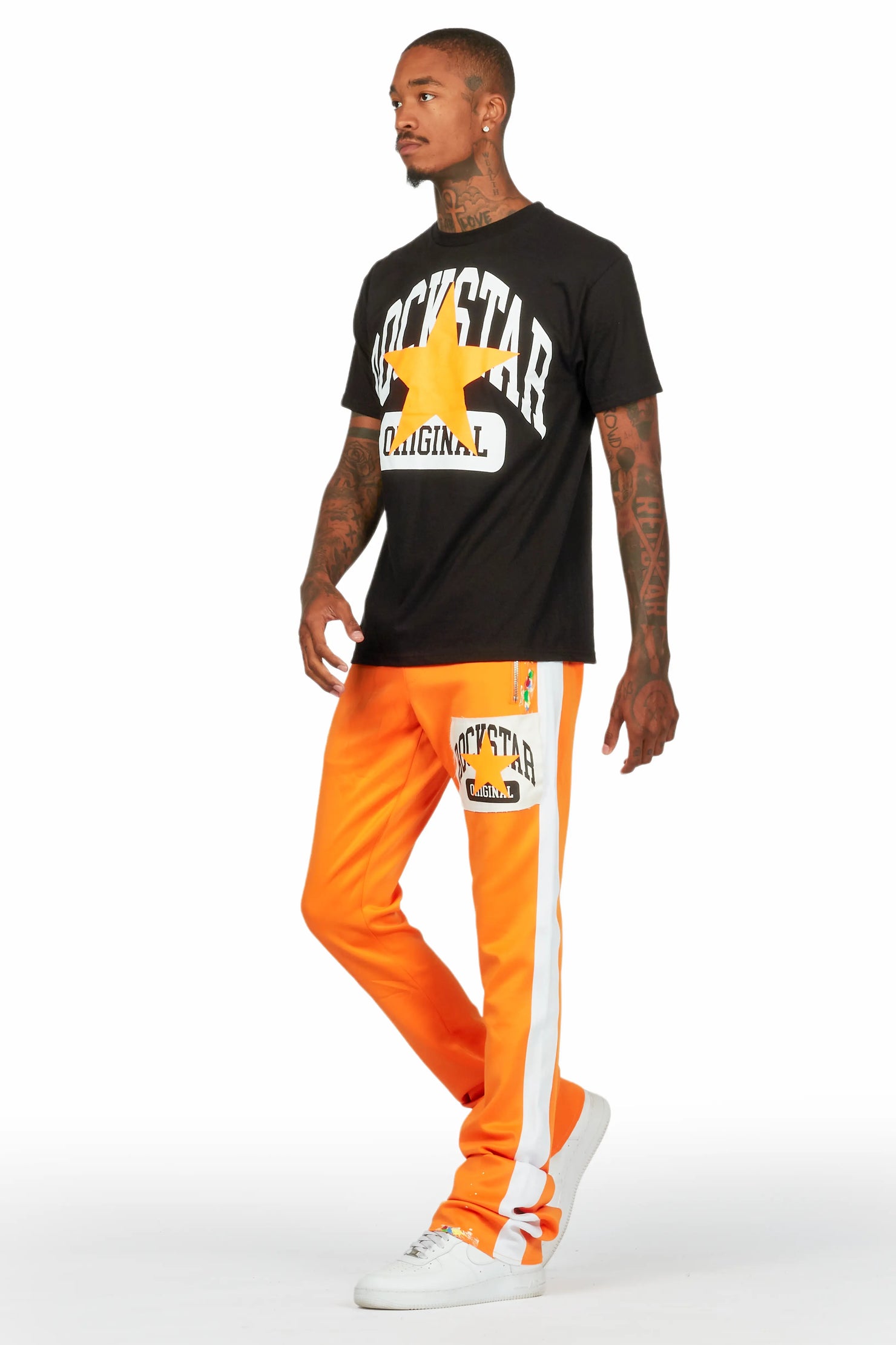 Dash Black/Orange T-Shirt/Super Stacked Flare Track Set
