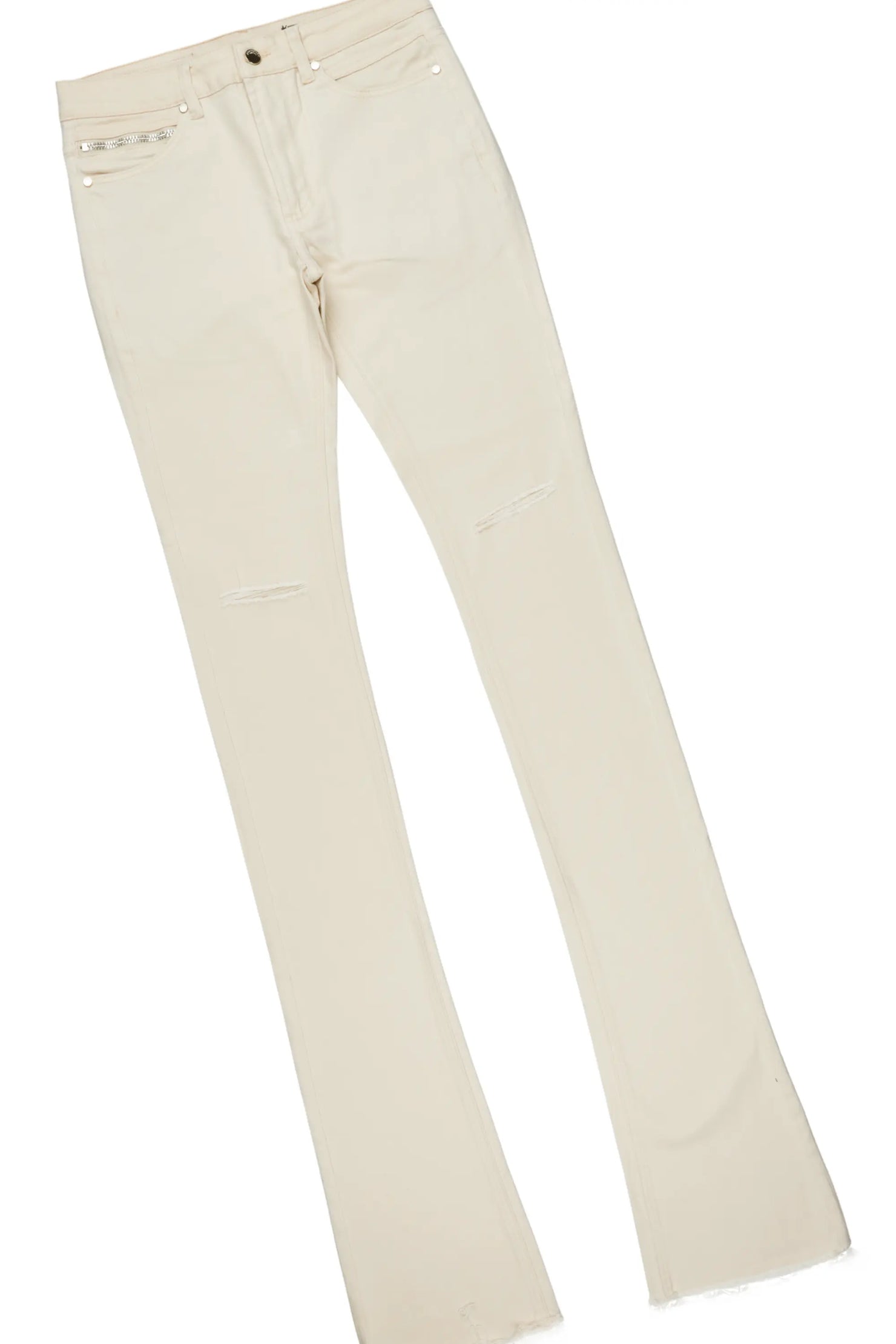 Wizzurd Red T-Shirt & Josiah Beige Super Stacked Flare Jean Bundle