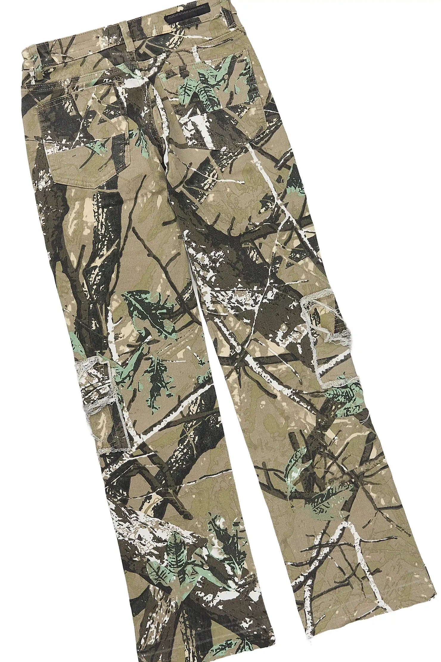 Boys Koen 2.0 White/Camo T-Shirt Stacked Jean Set