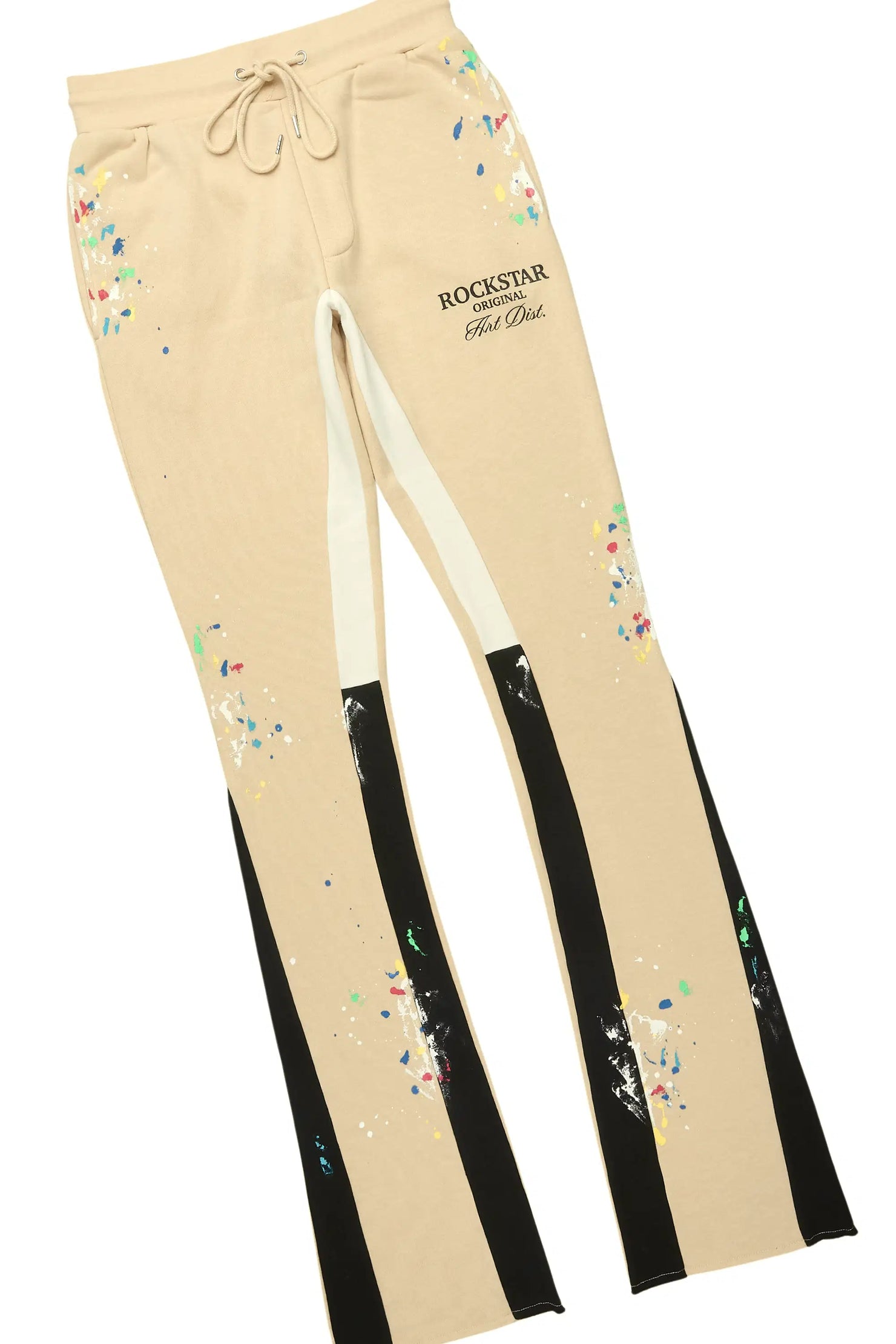 Art Dist 2.0 Beige/Multi Hoodie/Stacked Flare Track Set