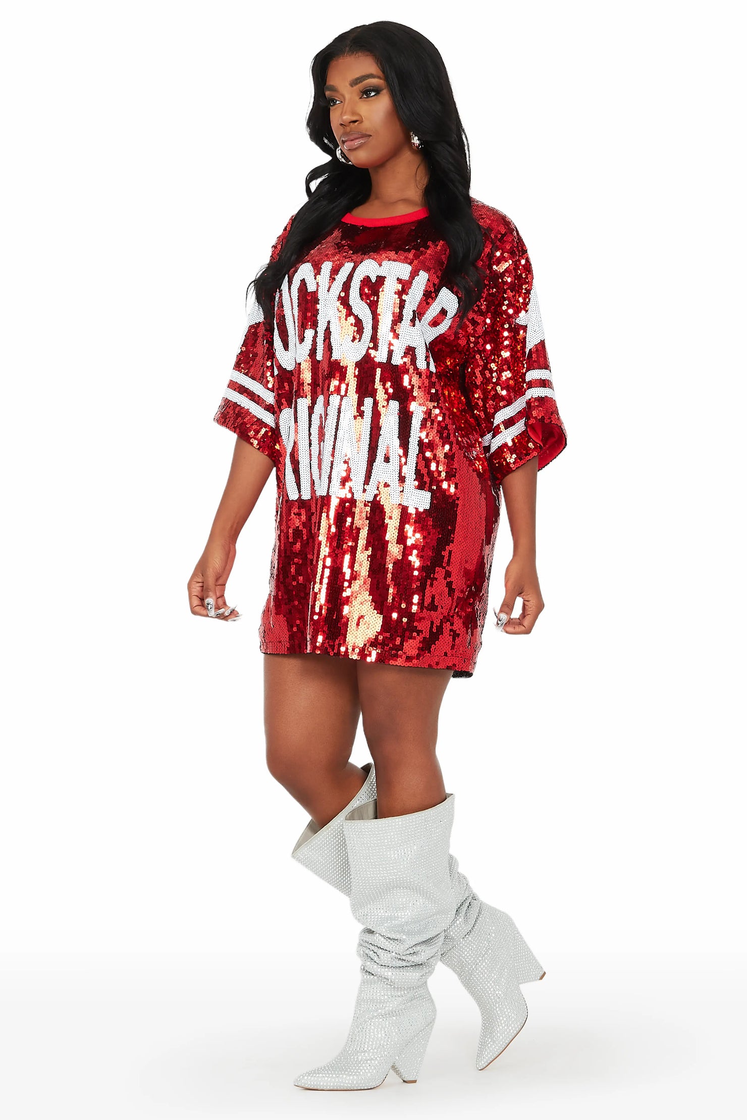 Gameday Red Sequin Mini Dress