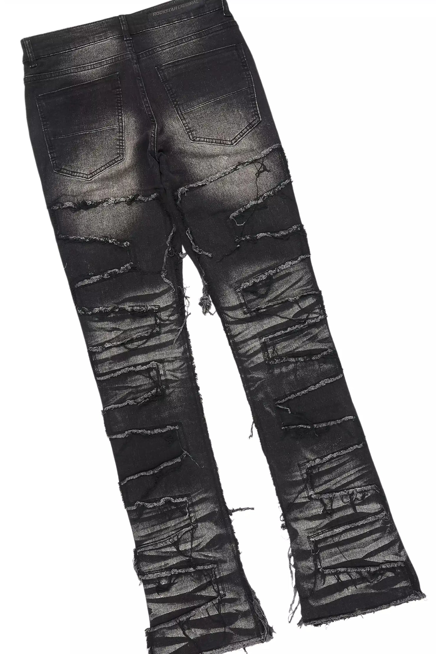 Waller Dark Grey Graphic T-Shirt/Stacked Flare Jean Bundle