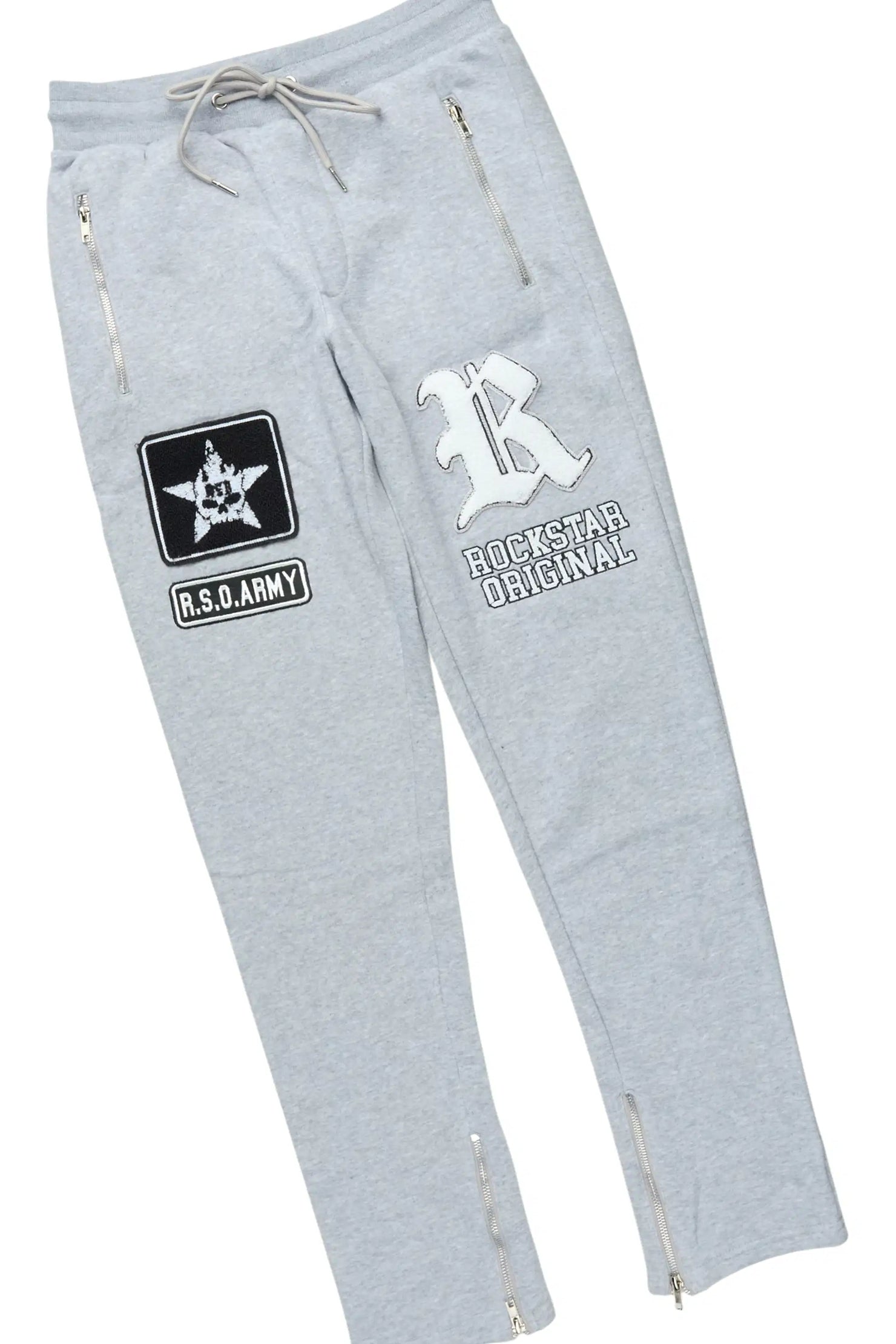 Vidar Heather Grey Hoodie/Slim Fit Track Set