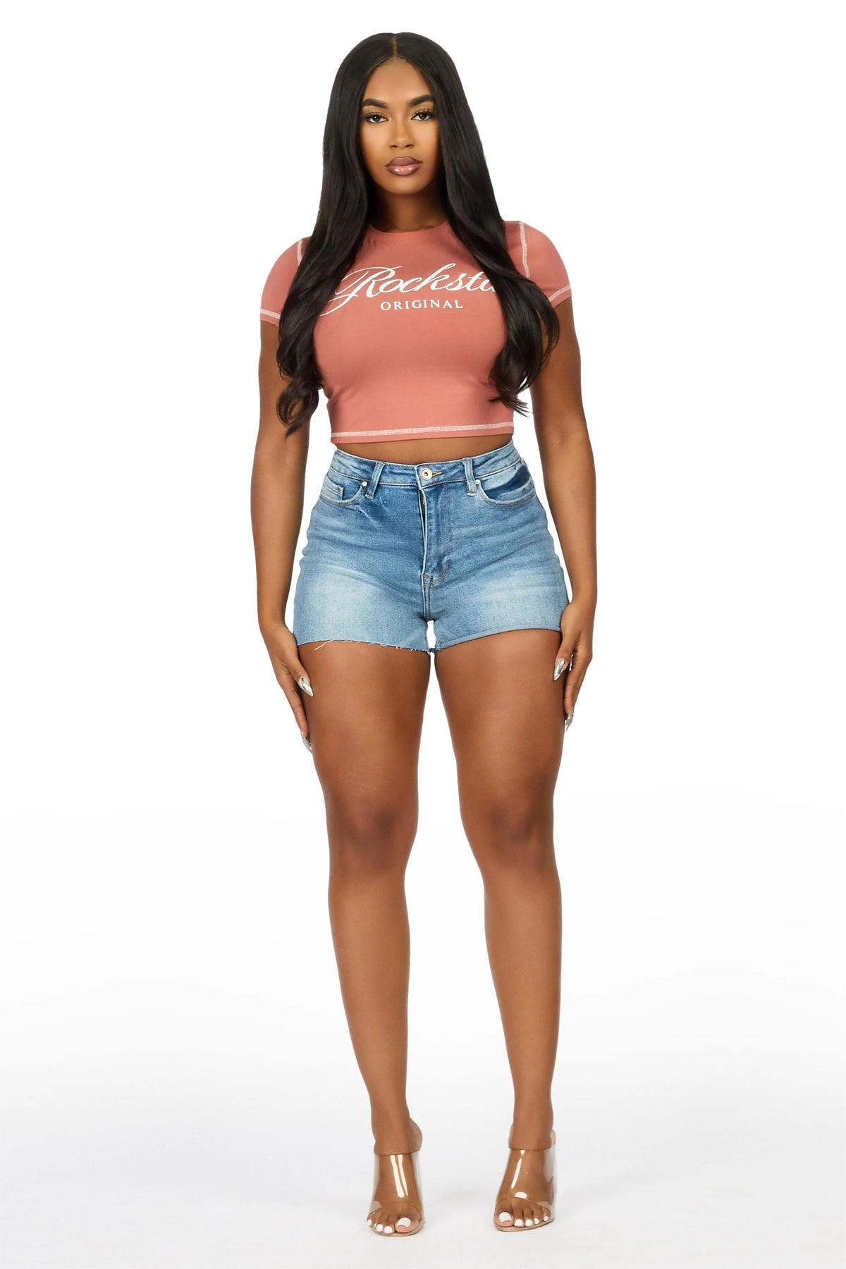 Jeannie Light Wash Denim Short