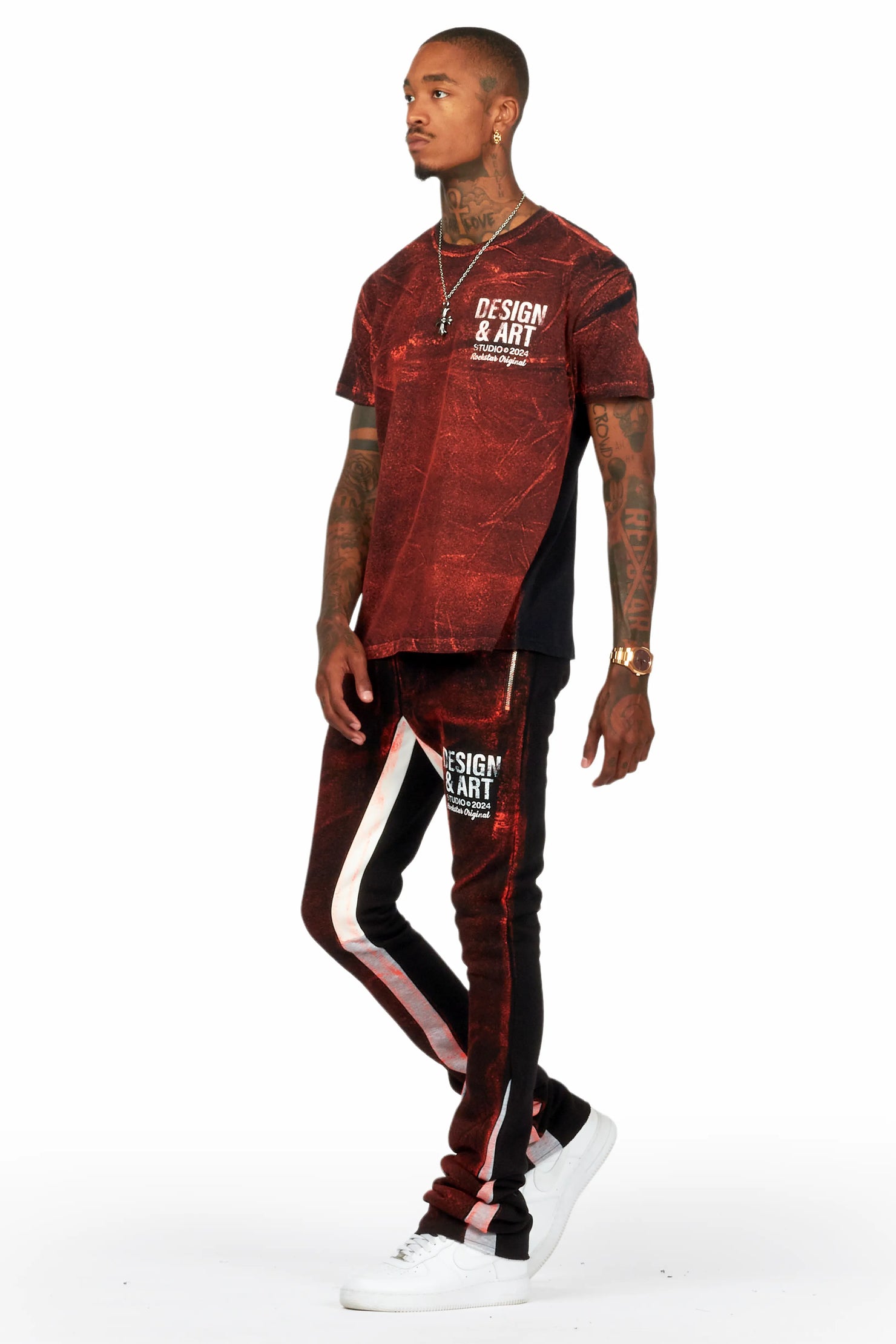 Eldon Black/Orange T-Shirt/Super Stacked Flare Track Set