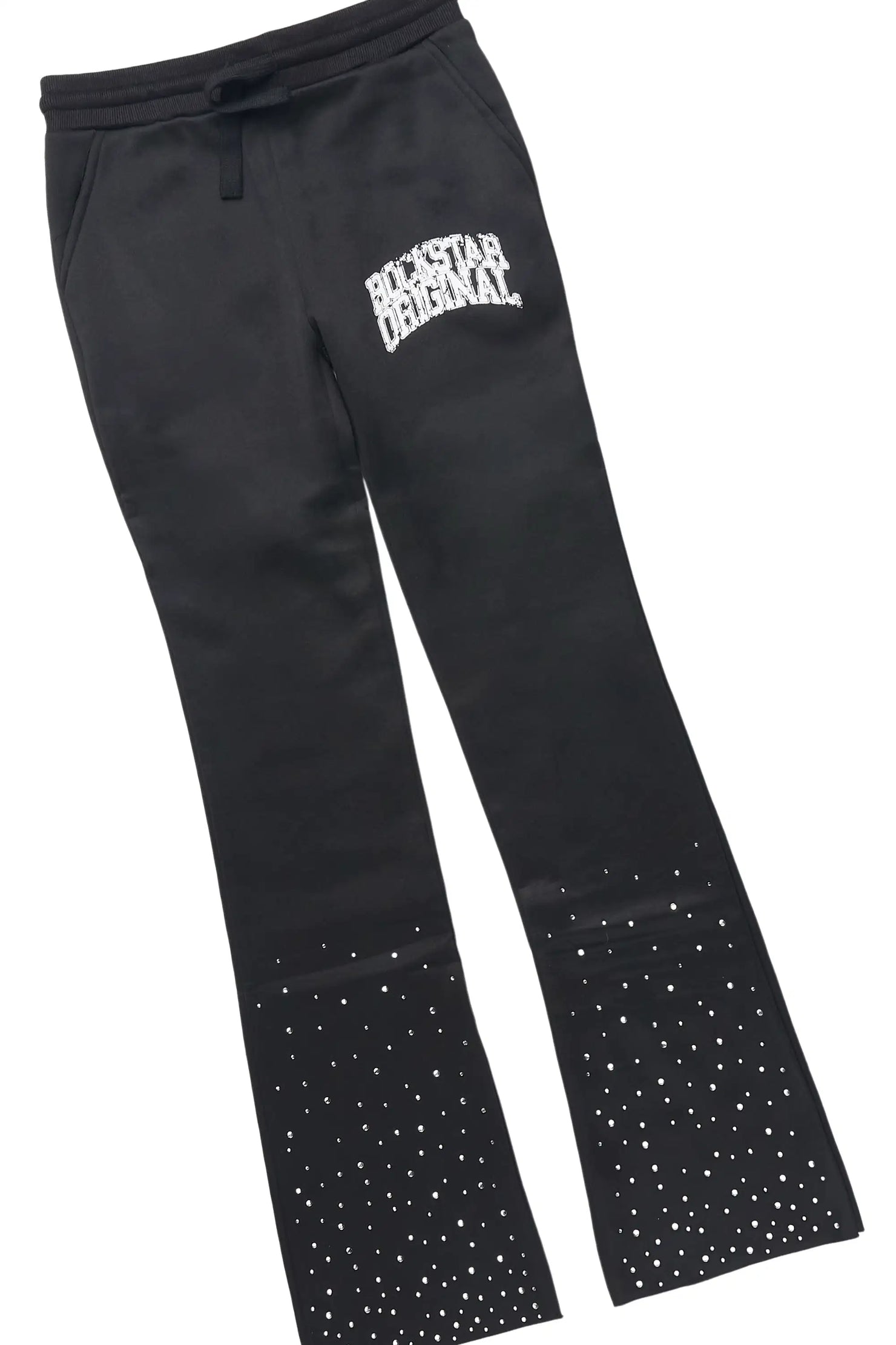 Girls Dontrella 2.0 Black Rhinestone Stacked Track Set