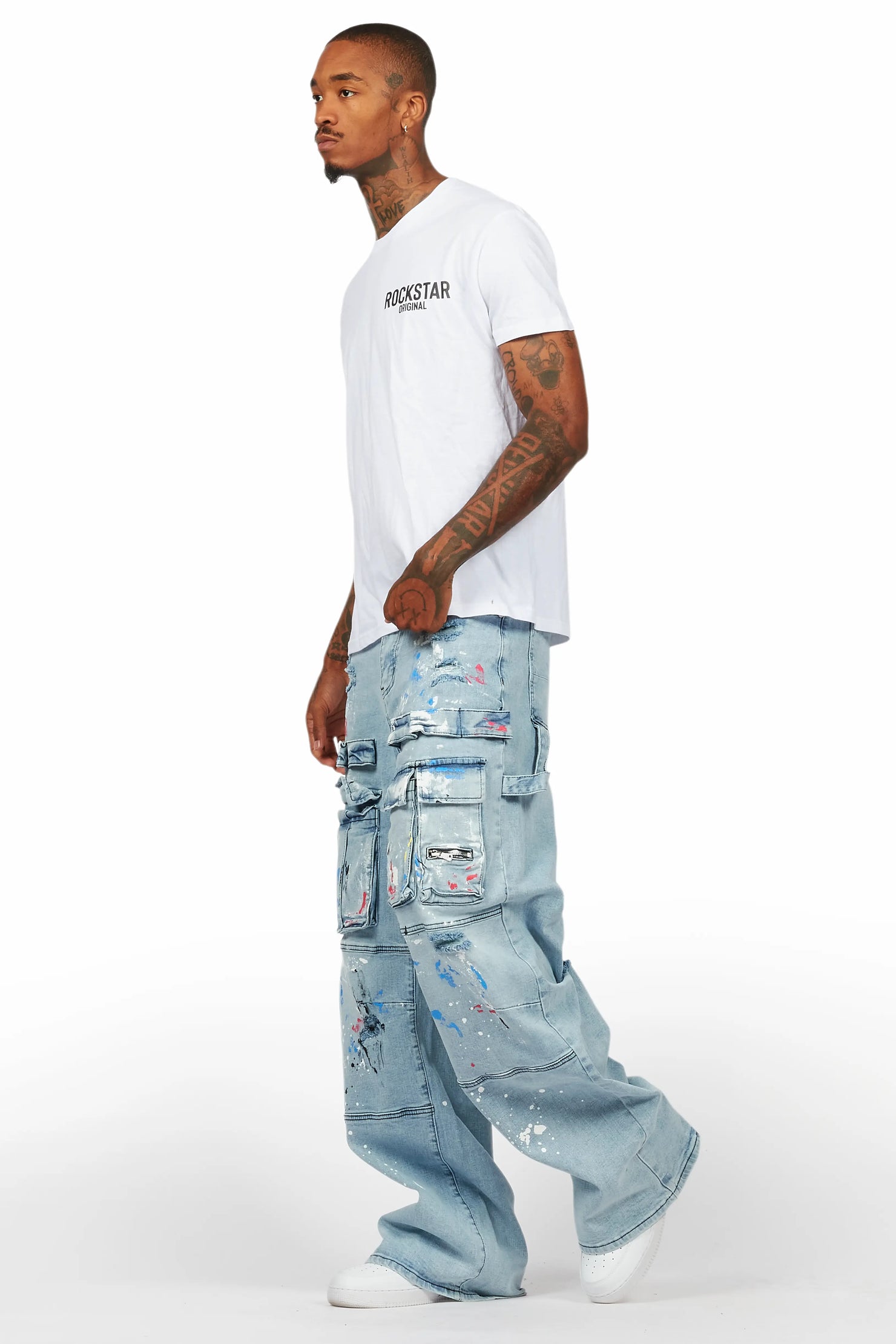 Bruin Blue Painter Baggy Cargo Jean