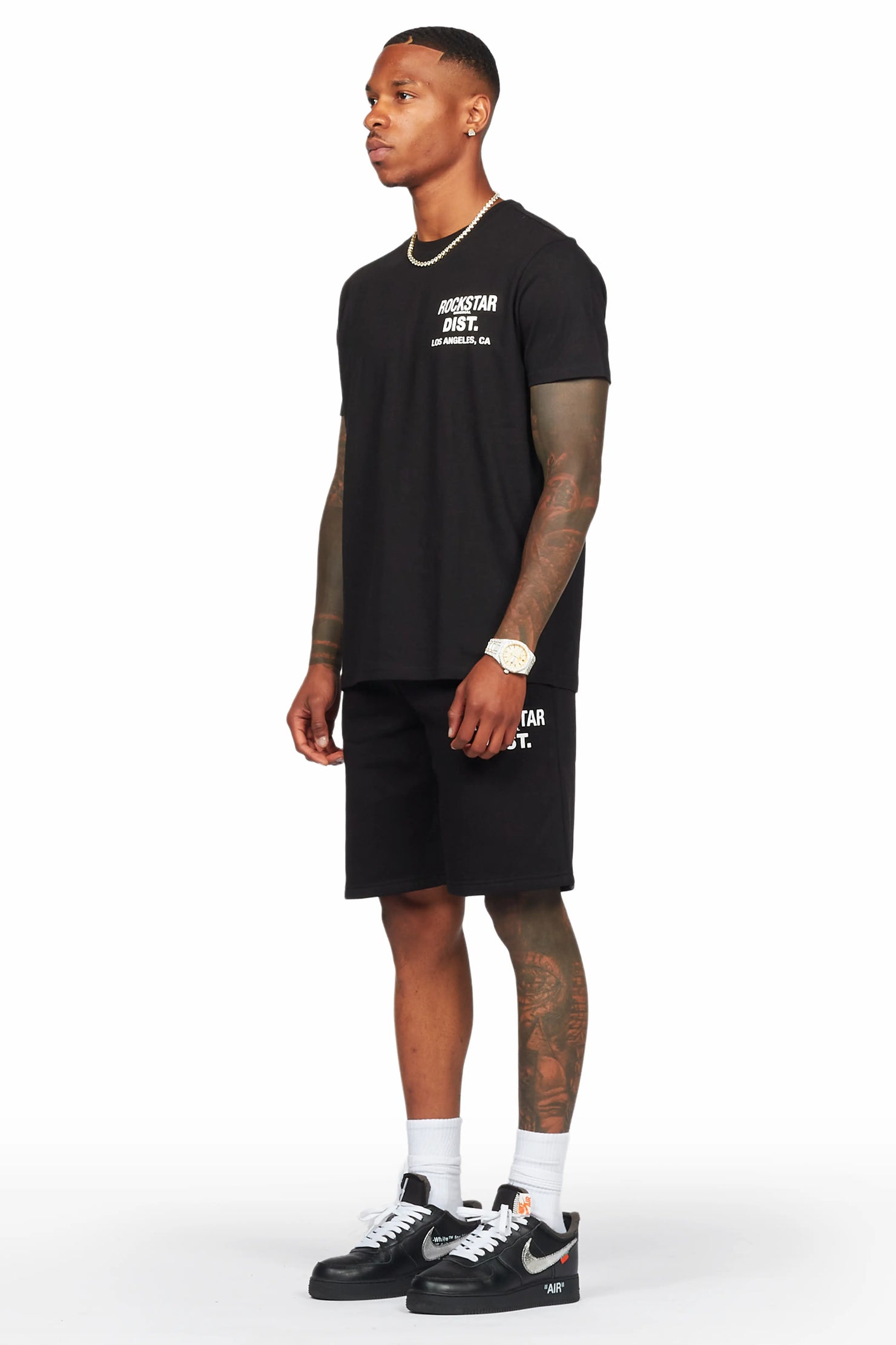 Alpine Black T-Shirt/Short Set