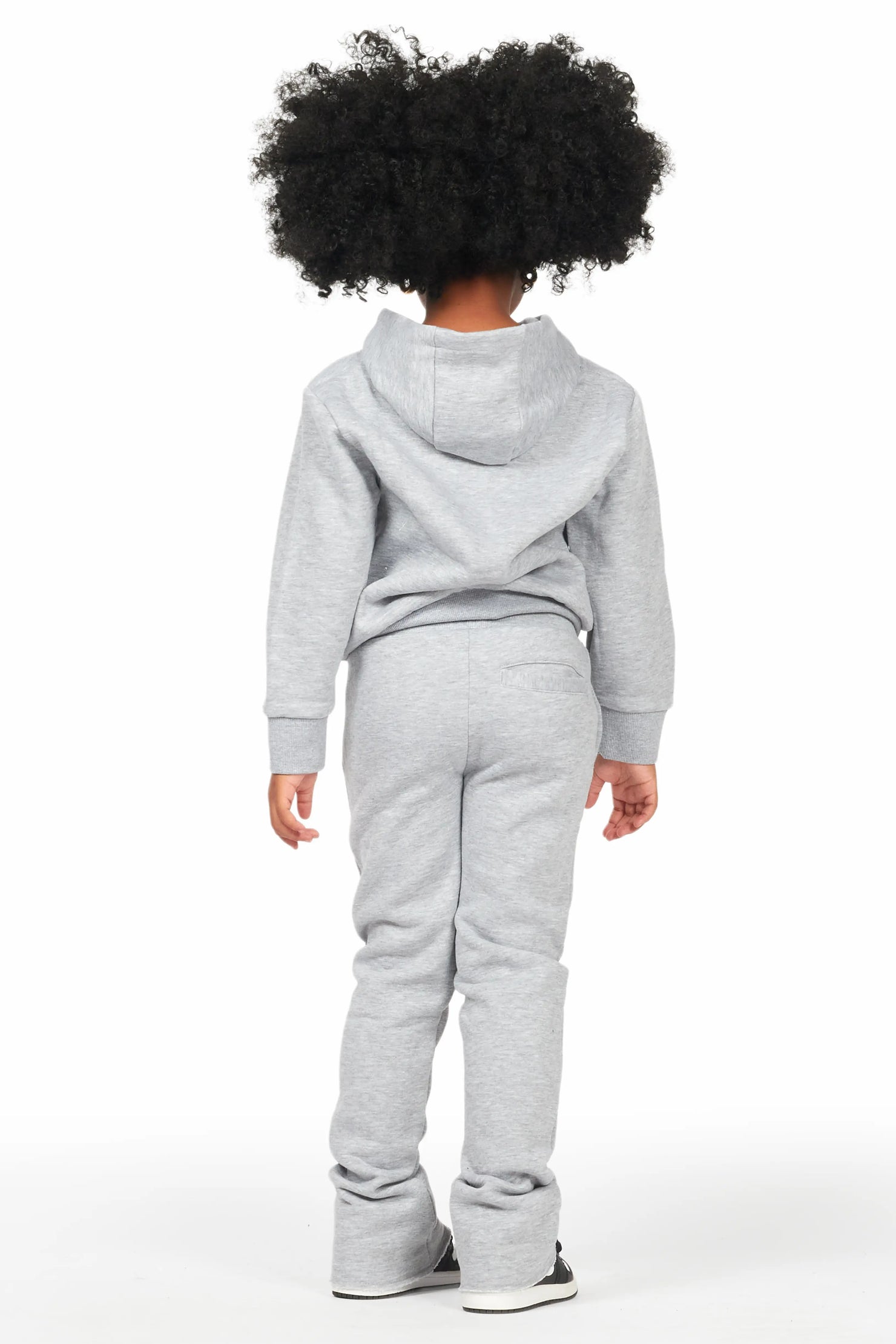 Girls Scarlie Grey Stacked Flare Track Set