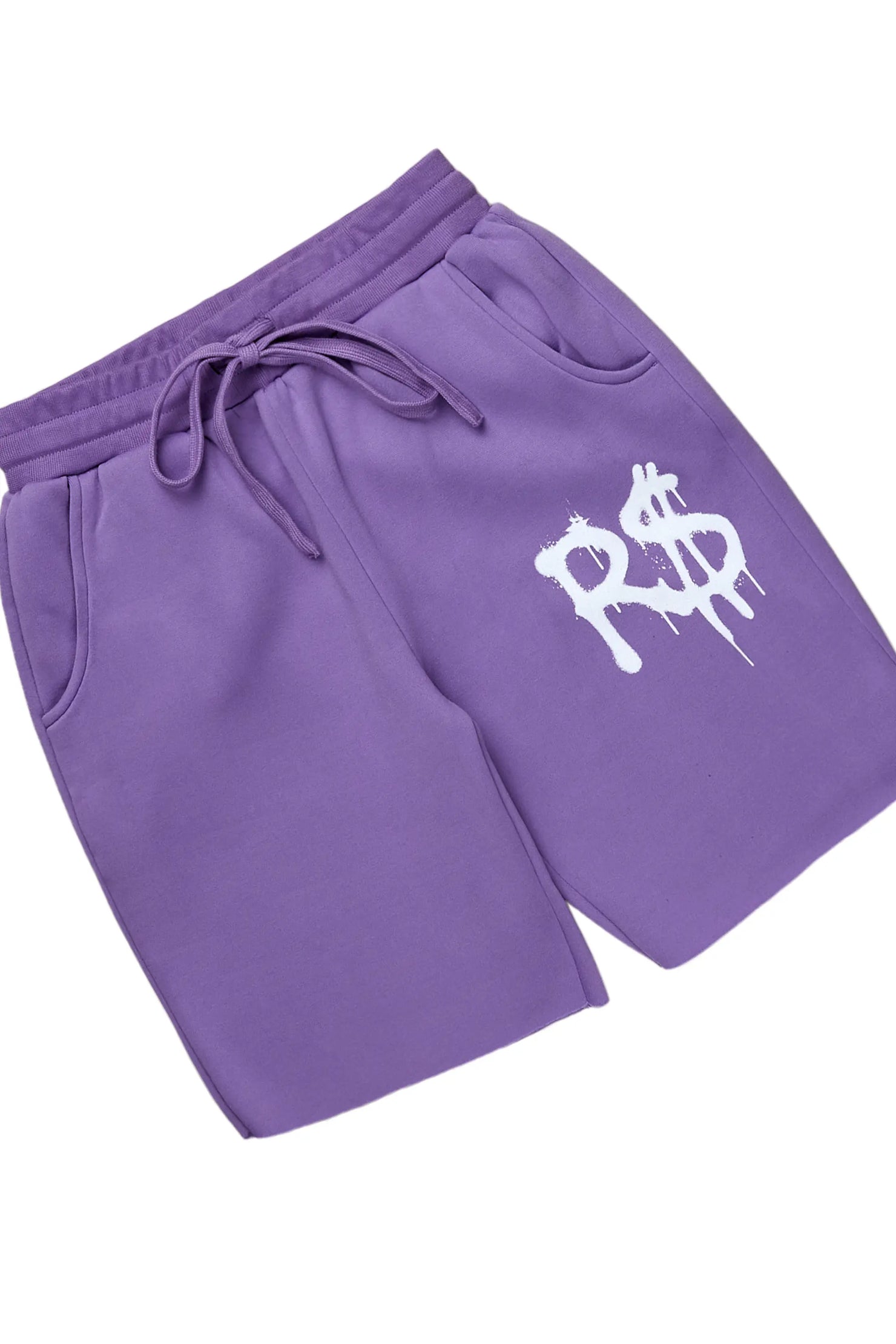 Passion Purple Zip Up Short Set