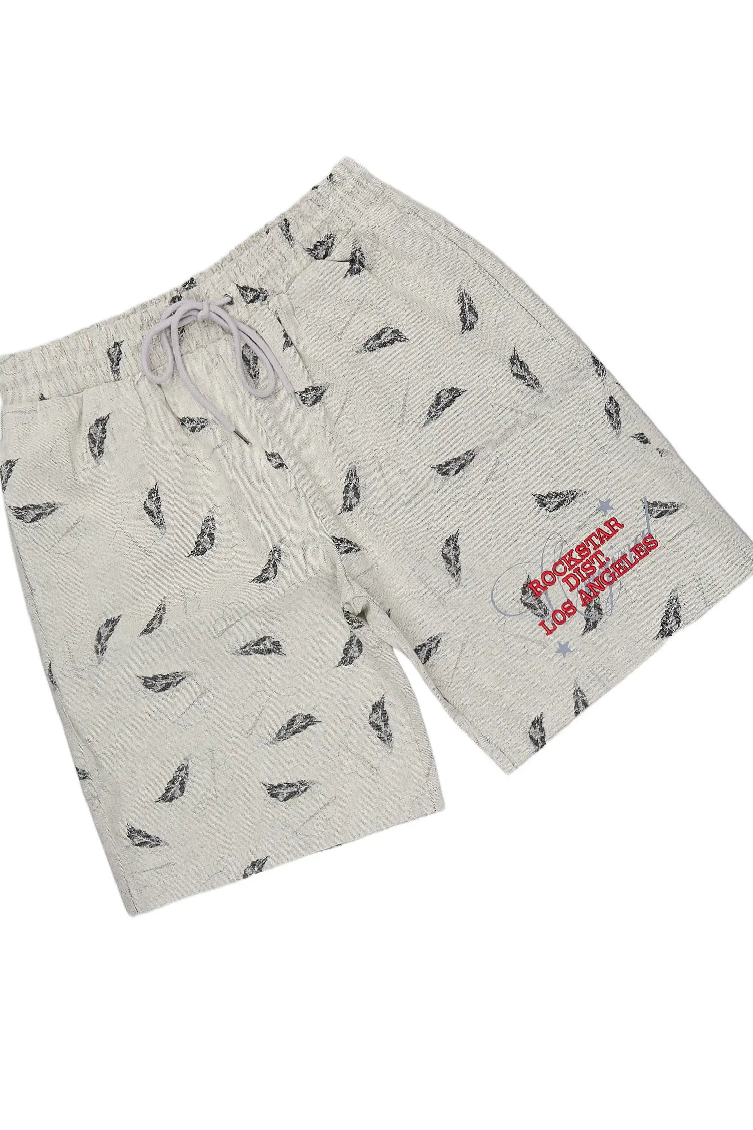 Halo Beige Button Down Shirt/Short Set