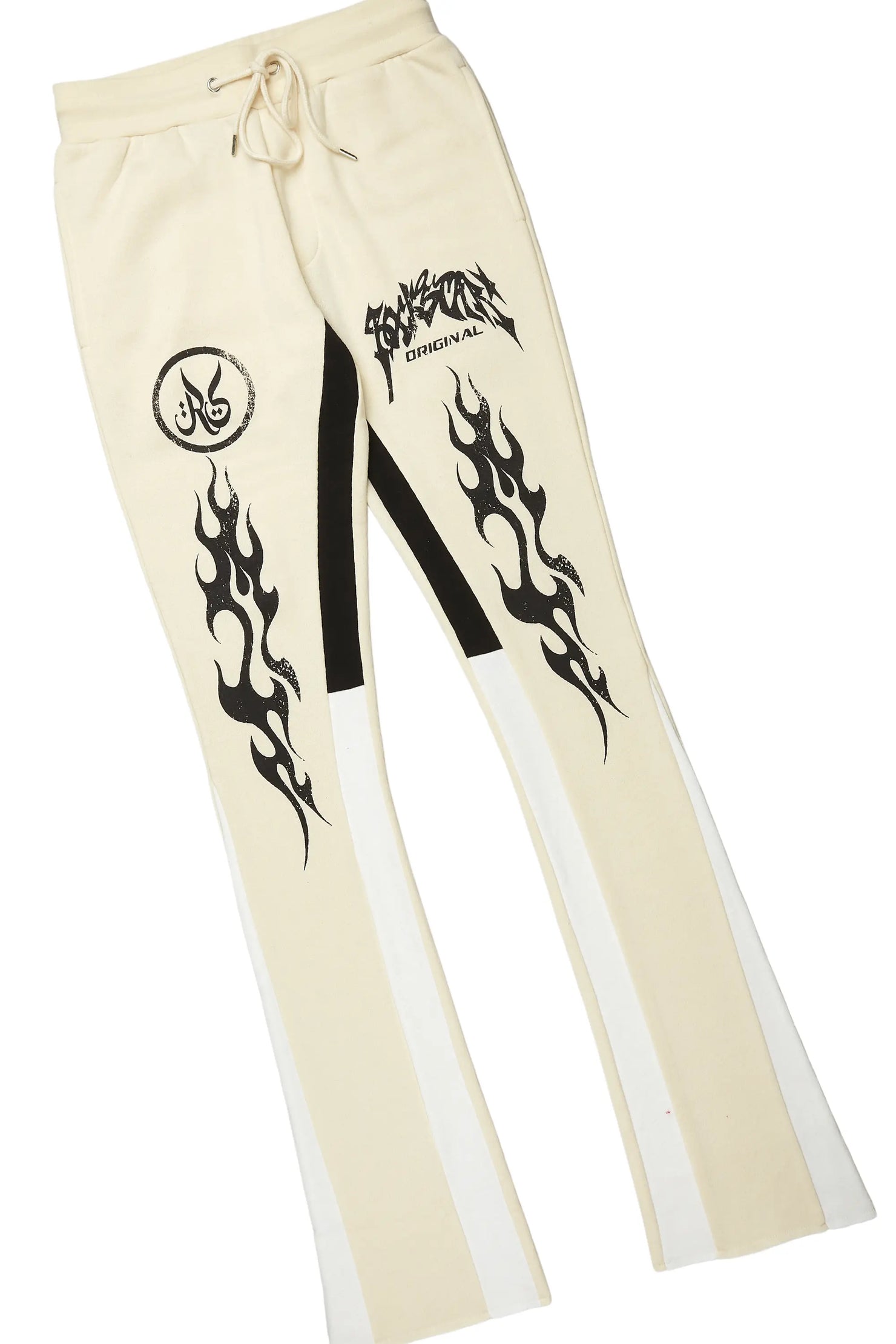 Lucy Tan/Black Hoodie/Stacked Flare Pant Track Set