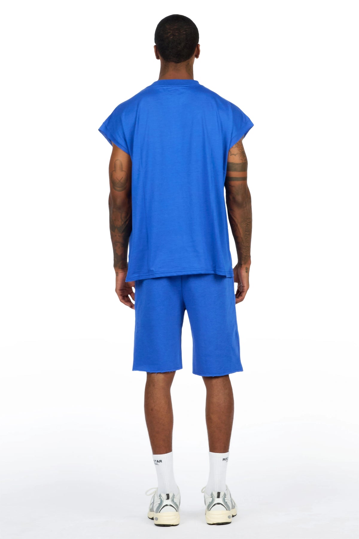 Allstar Cut Sleeve Royal/Black T-Shirt Short Set