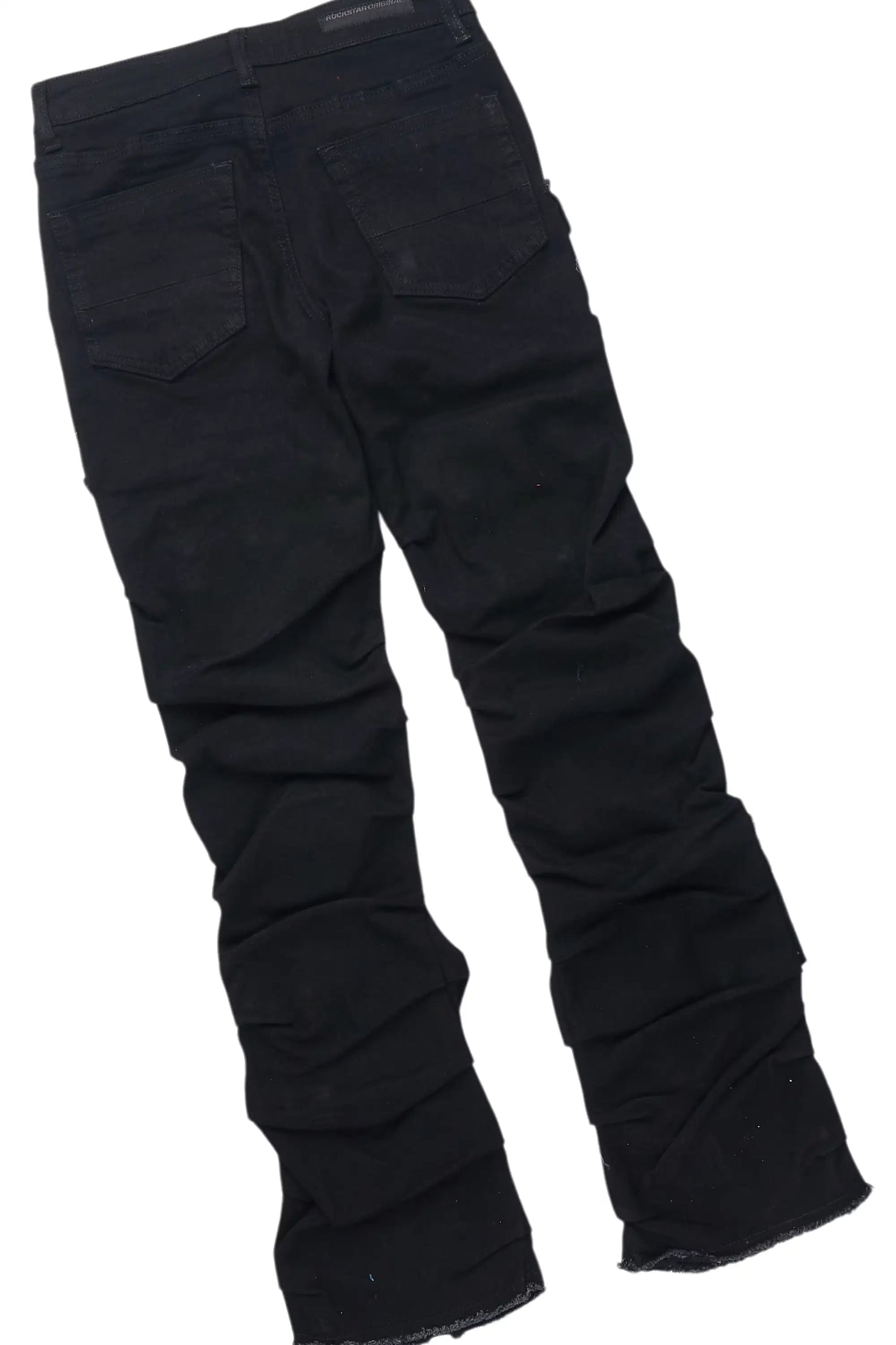 Girls Bridgette Fuchsia Hoodie & Gentry Black Stacked Jean Set