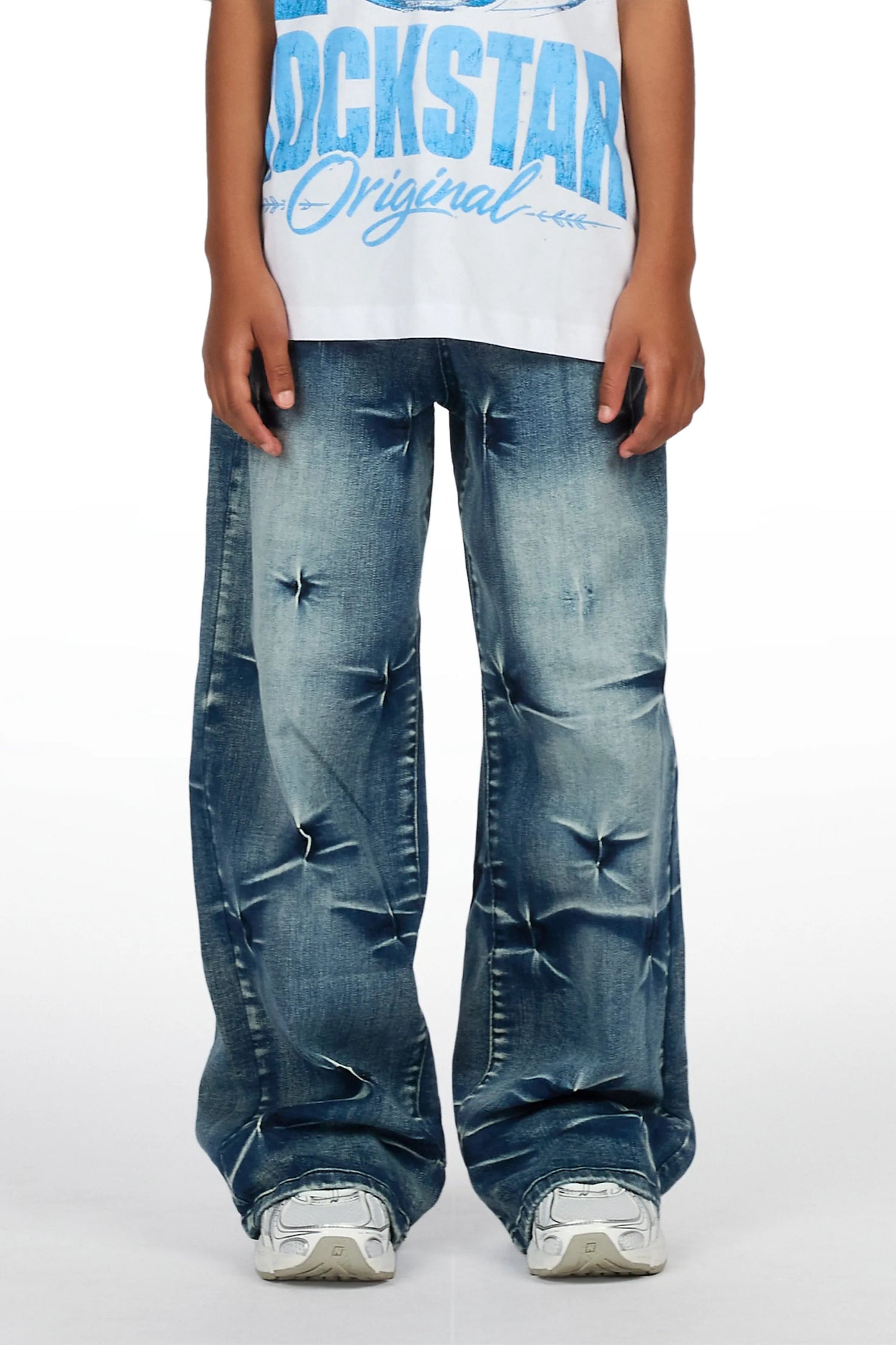 Girls Emiliana Light Wash Relaxed Fit Jean