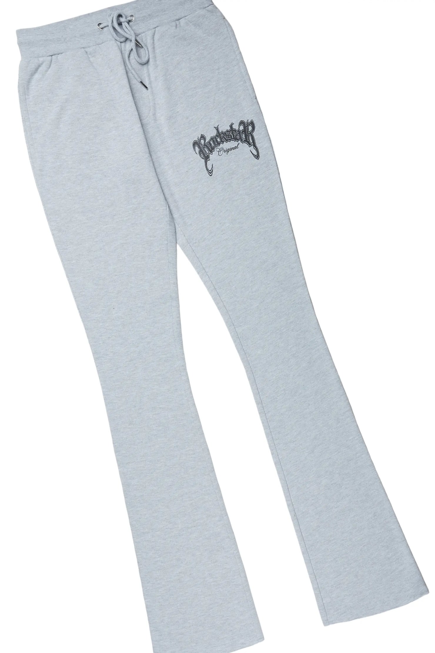 Yarden Grey Graphic Hoodie/Stacked Flare Pant Track Set